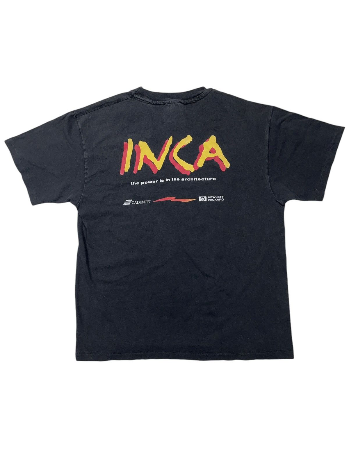 Hanes × Vintage Vintage 90s INCA Software Programme T-shirt Size US L / EU 52-54 / 3 - 1 Thumbnail