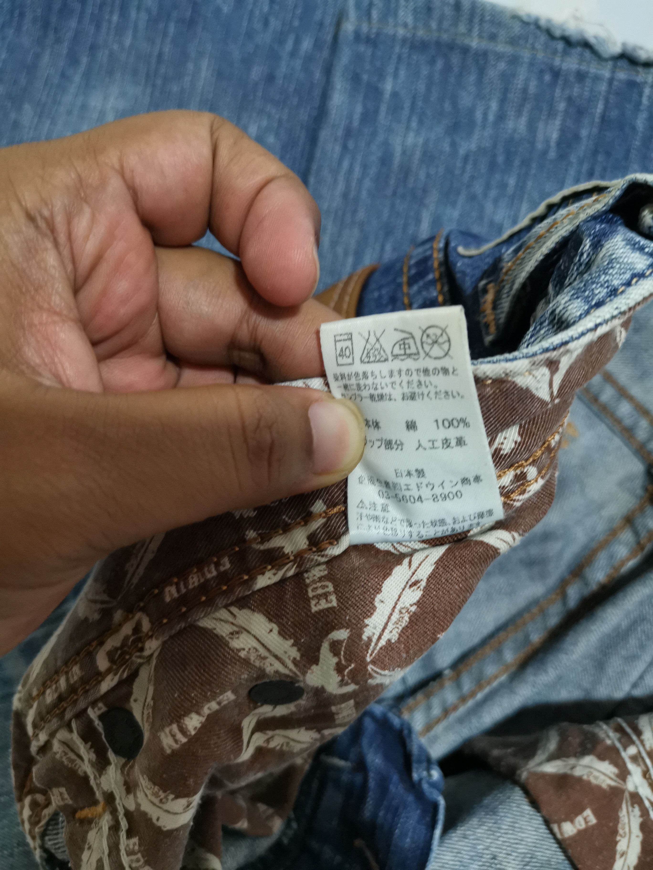 Japanese Brand × Jean × Vintage Flare Jeans Made In Japan Edwin Lightning Wash Jeans Size US 32 / EU 48 - 9 Thumbnail