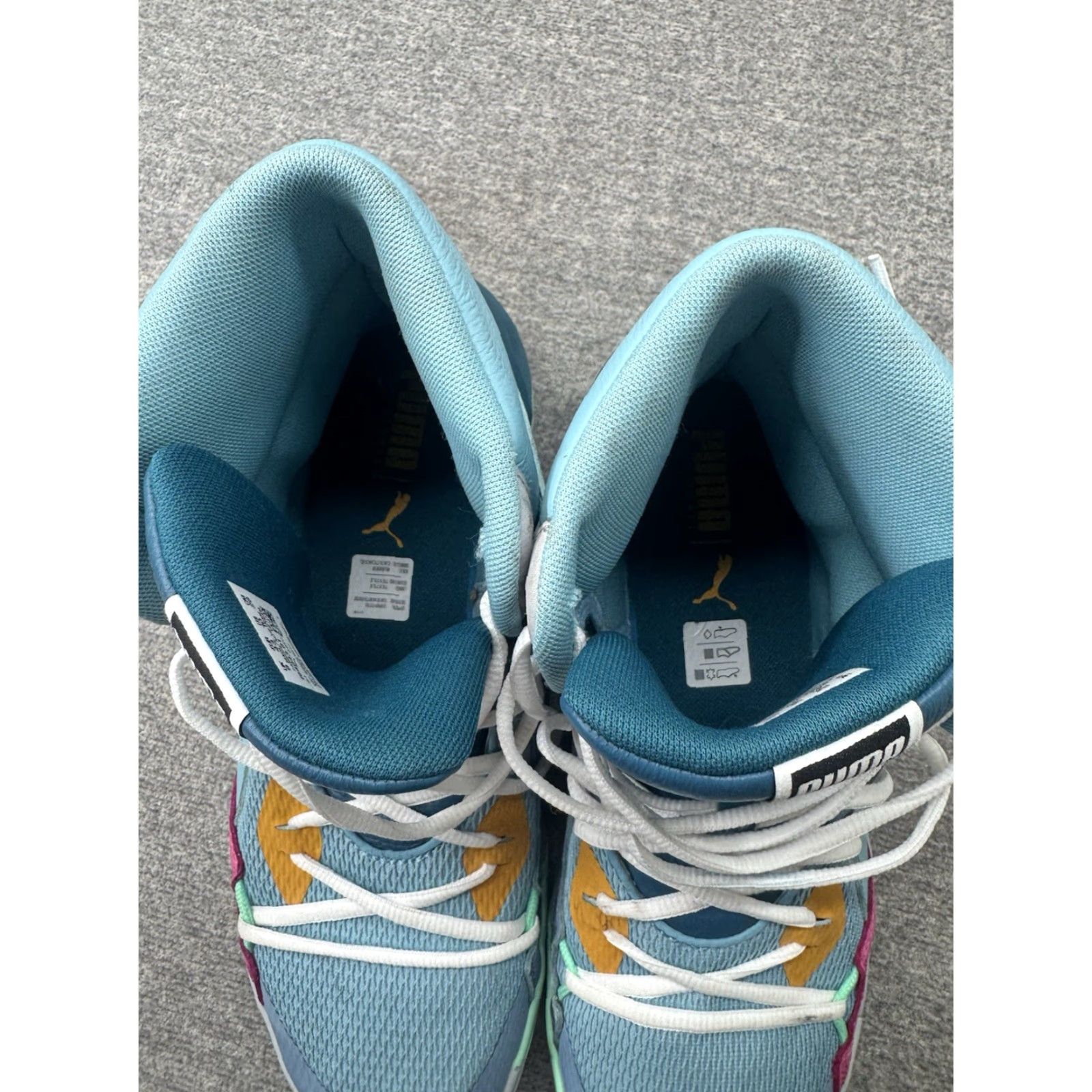 Puma PUMA Sky Modern Easter Milky Blue Corsair 194043-01 Sneaker Mens Size 10 Blue Patchwork Leather Outsole High Top Casual Activewear 2020 Size US 10 / EU 43 - 4 Thumbnail