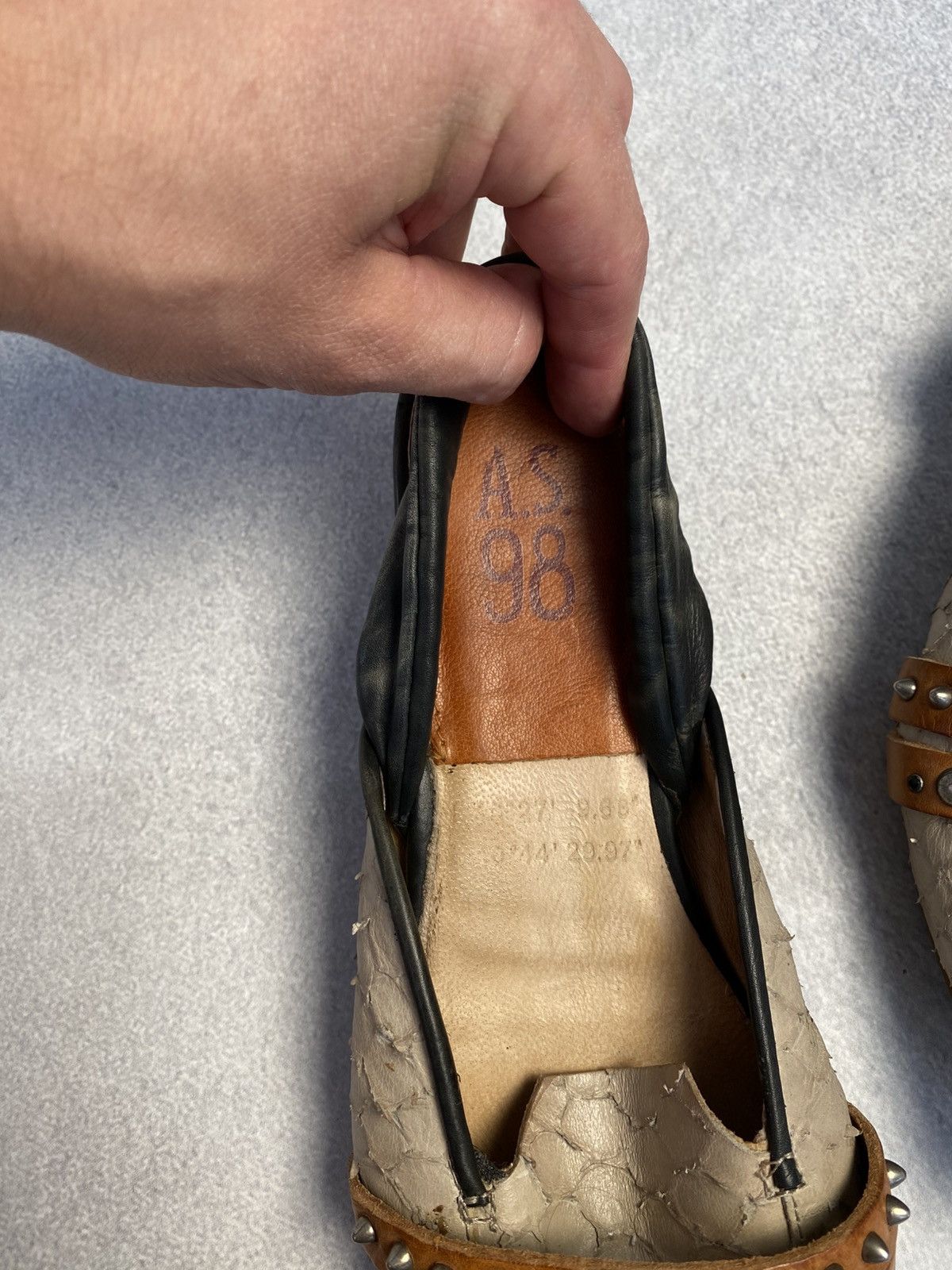 A.S.98 Vintage A.S.98 Airstap leather sandals flats mules slippers Size US 7.5 / IT 37.5 - 7 Thumbnail