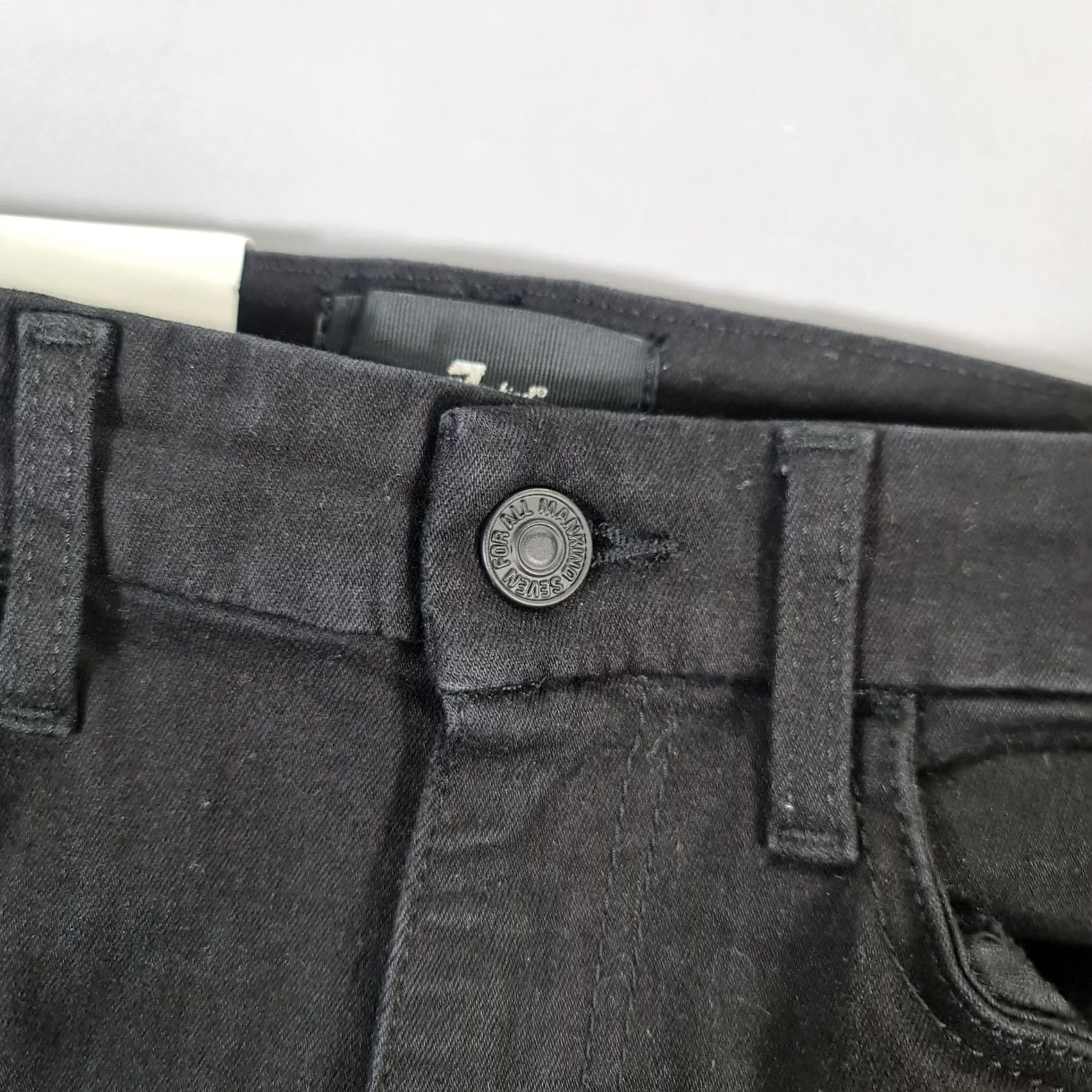 7 For All Mankind 7 For All Mankind Jeans Womens Bootcut High Rise W27 L31 Black Elastic Cotton Denim Zip Fly 5-Pocket Stretch Vintage No Size 27" / US 4 / IT 40 - 3 Thumbnail
