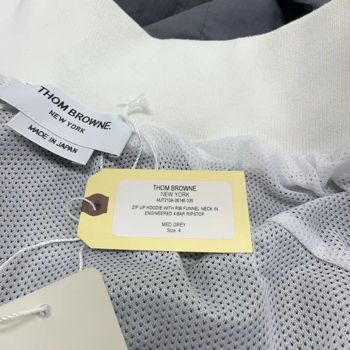Thom Browne Thom Browne Gray Striped Zip-Up Hooded Jacket -2507 Size US S / EU 44-46 / 1 - 2 Thumbnail