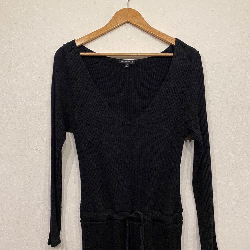 Beyond Yoga Beyond Yoga Black So Chic Ribbed Long Sleeve Jumpsuit Medium Size M / US 6-8 / IT 42-44 - 5 Thumbnail