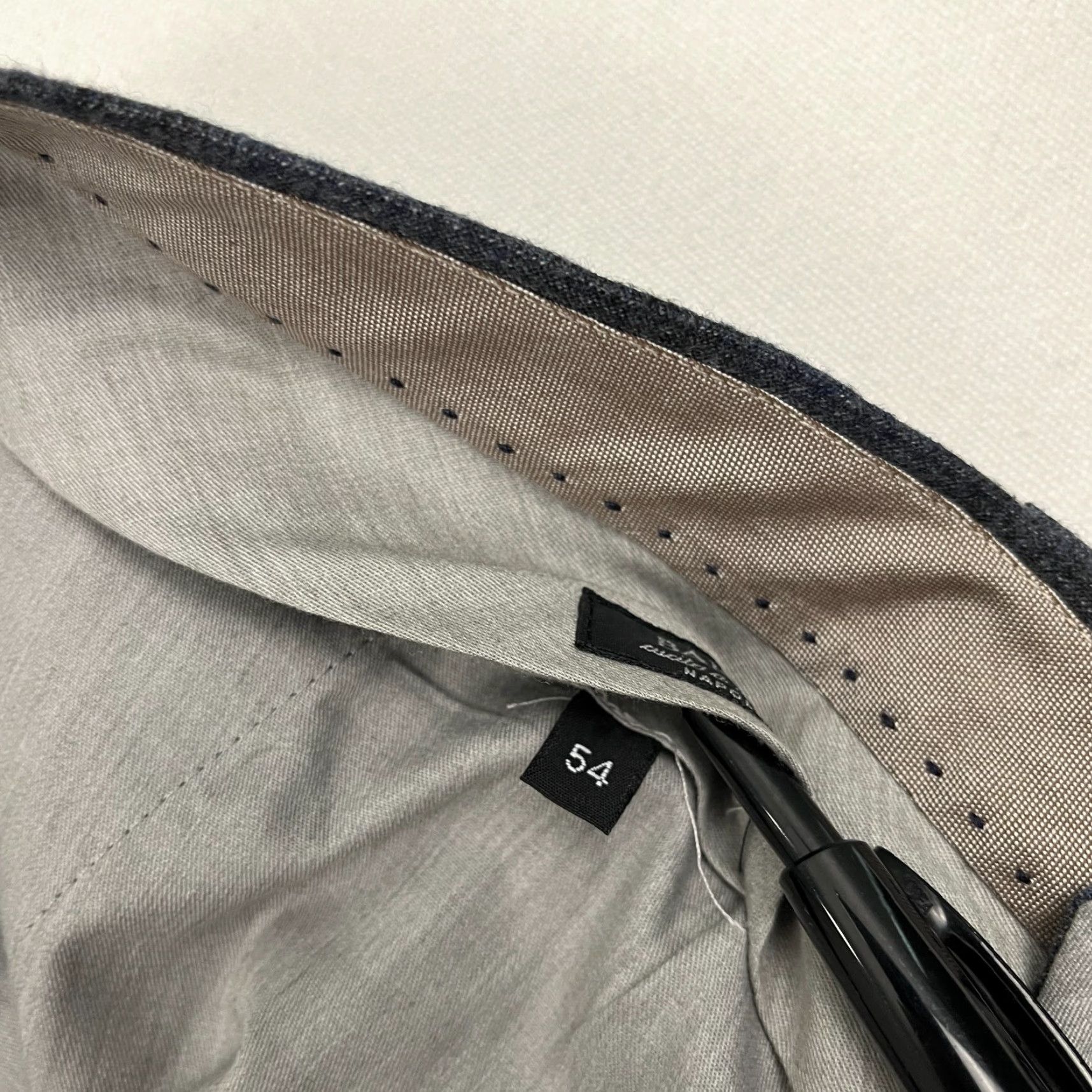 Vintage Barba Napoli Dress Pants Mens 38x28 Gray Blue Shadow Plaid Wool Old Money Preppy Dress Pants Mens 38x28 Gray Blue Shadow Plaid Wool Barba Size US 38 / EU 54 - 4 Thumbnail