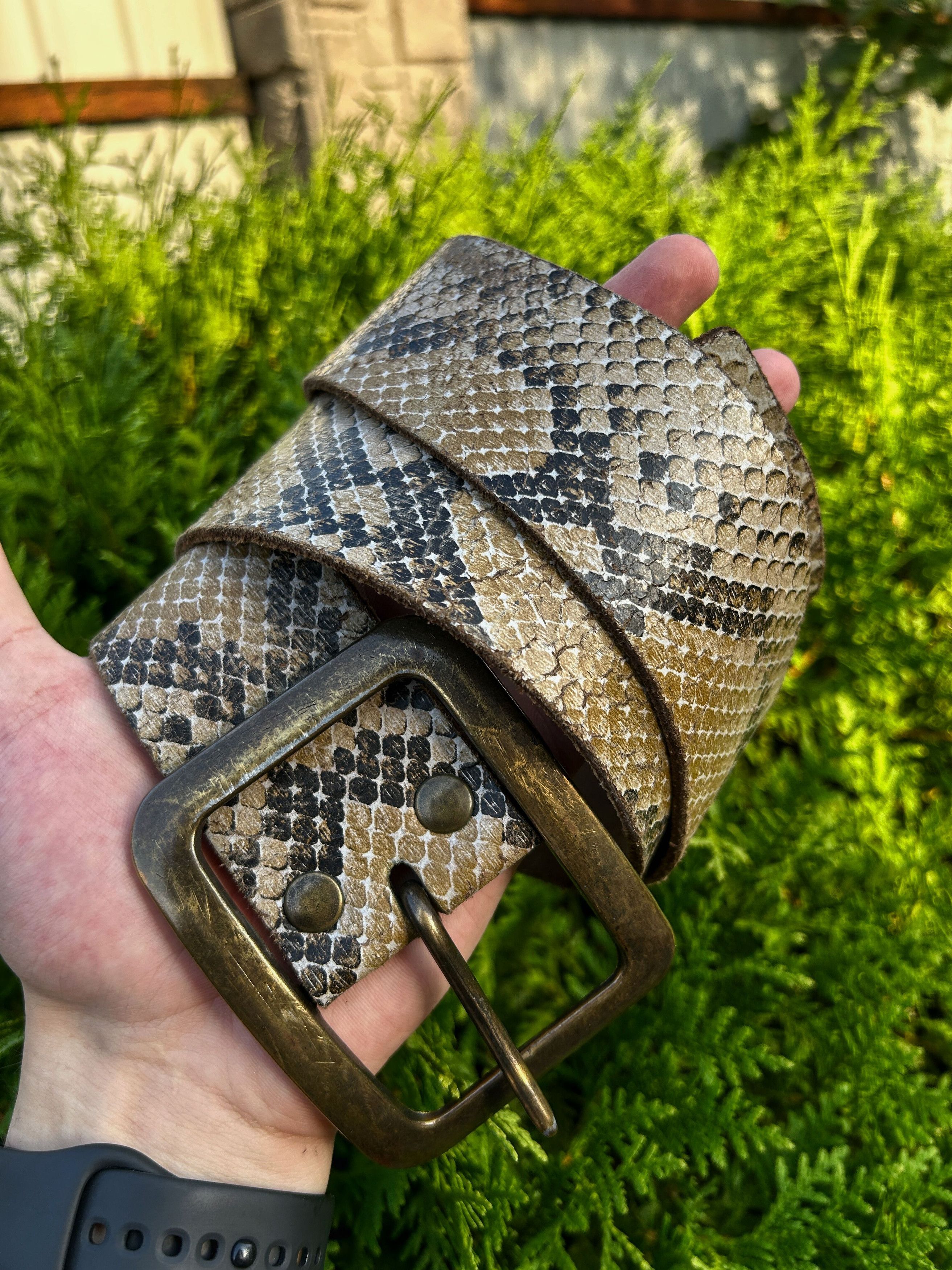 Other Vintage Japanese Kapital Style Leather Crocodile Belt 90s Size ONE SIZE - 5 Thumbnail