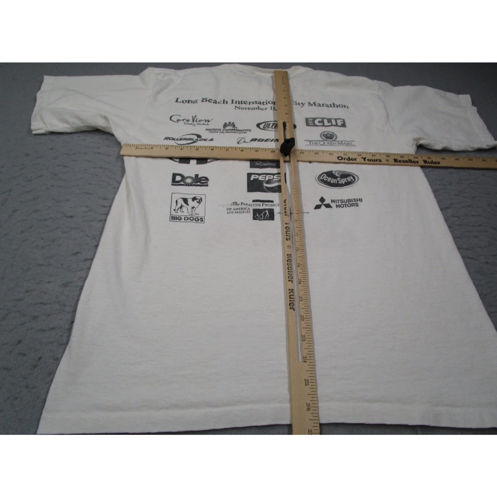 Doublet VINTAGE All Sport T-Shirt Men Large White Marathon 2001 Double Sided Graphic Y2K Sports Size US L / EU 52-54 / 3 - 7 Thumbnail