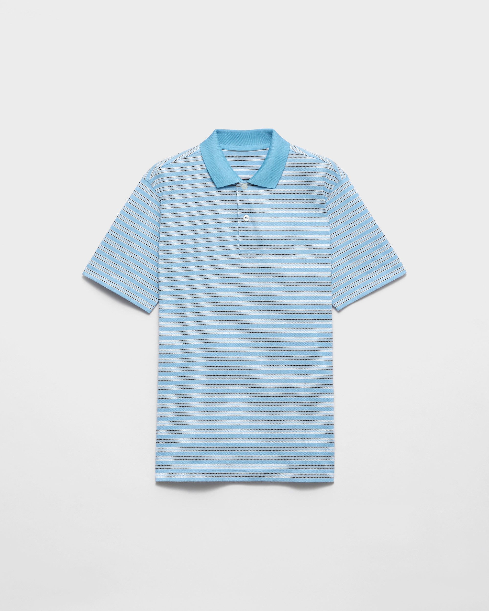 Designer × The Unbranded Brand Light Blue Cotton Polo Shirt – Classic Fit Size US M / EU 48-50 / 2 - 1 Thumbnail