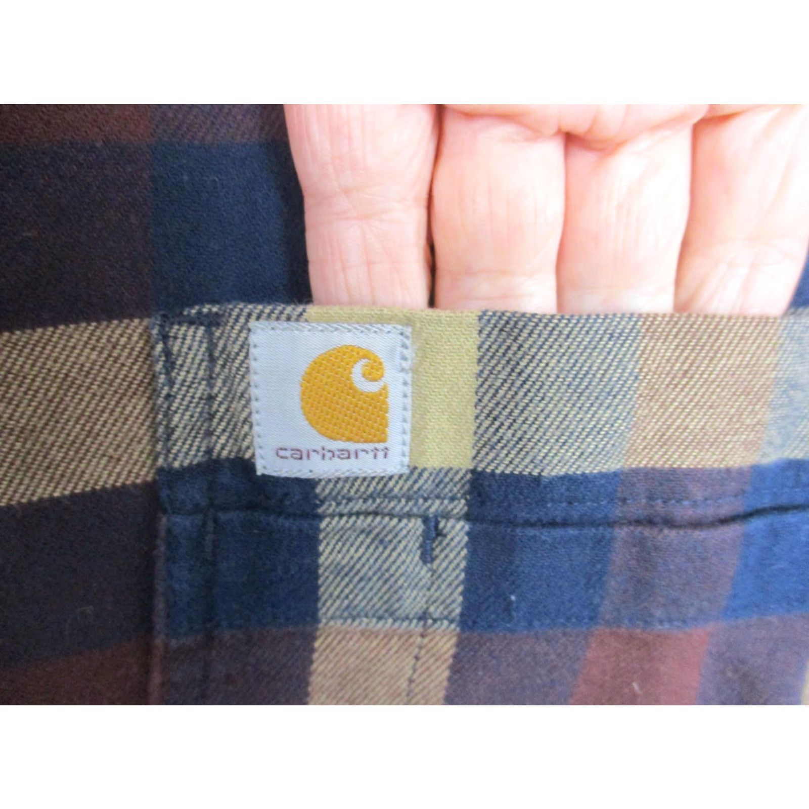 Carhartt Carhartt Shirt Mens XL Blue Plaid Flannel Button-Up Relaxed Fit 103820 Long Sleeve Pocketed Size US XL / EU 56 / 4 - 2 Thumbnail