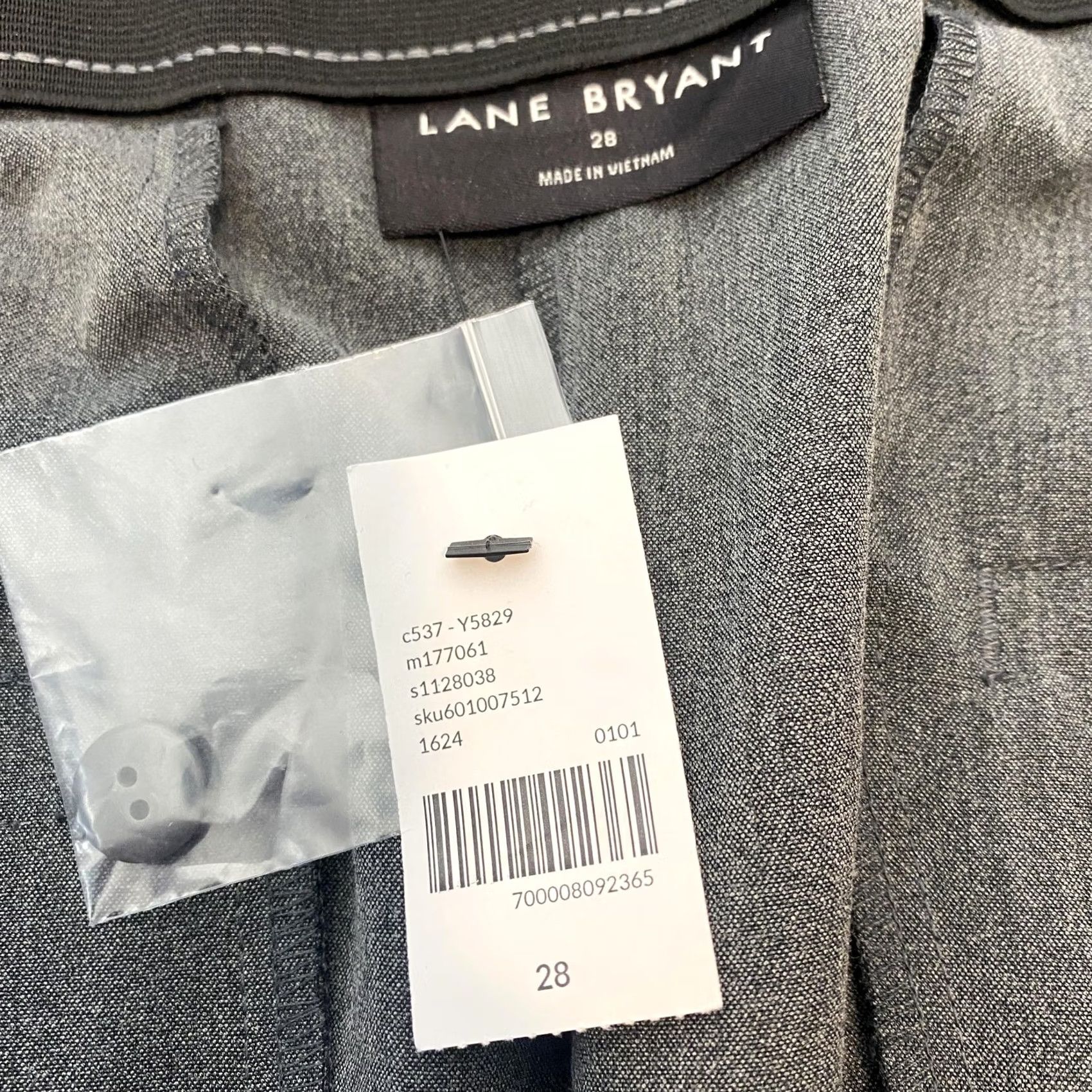Vintage Lane Bryant Pants Womens 28 Gray Straight Leg The Perfect Drape Mid Rise Dress Pants Workwear Mens Size 28" / US 6 / IT 42 - 3 Thumbnail