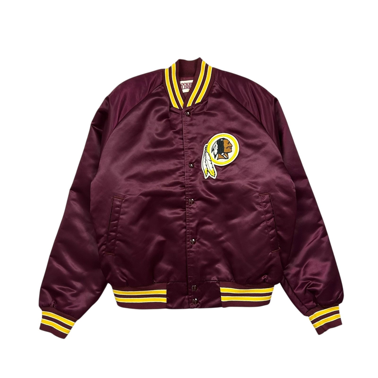 NFL 90s WASHINGTON REDSKINS LOCKER LINE SATIN JACKET SPELL OUT Size US M / EU 48-50 / 2 - 2 Thumbnail