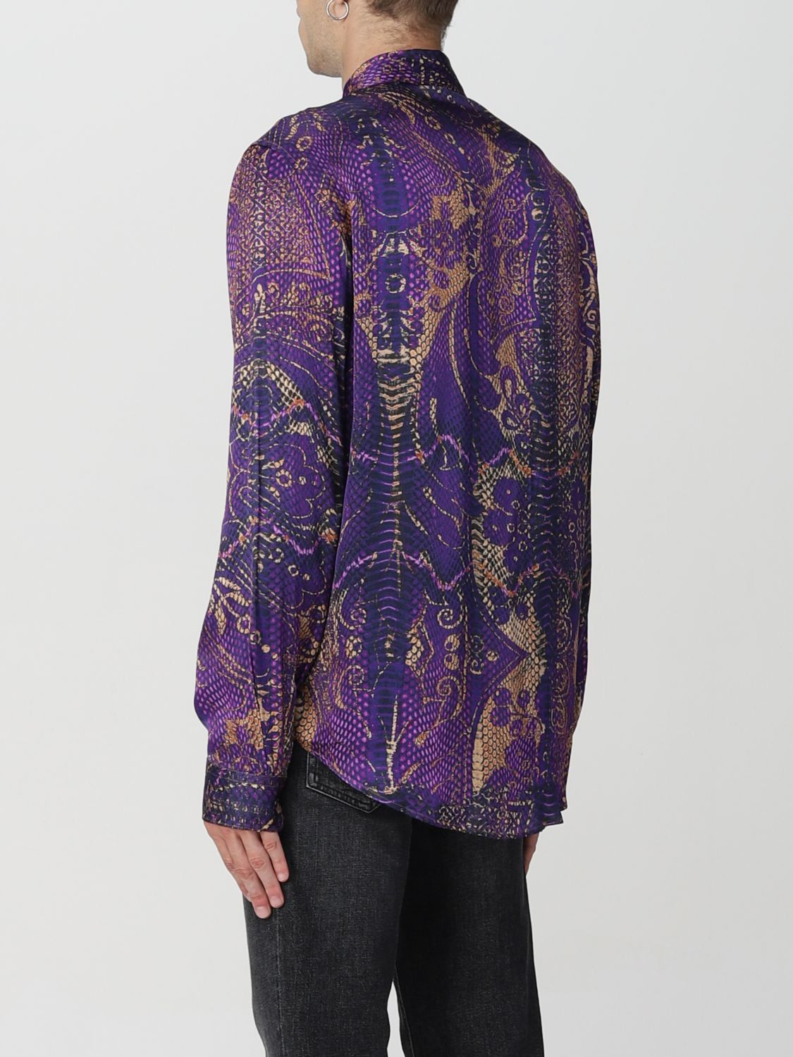 Just Cavalli × Roberto Cavalli !DS! FW22 Just Cavalli Animal Print Purple Pattern Shirt Size US S / EU 44-46 / 1 - 3 Thumbnail