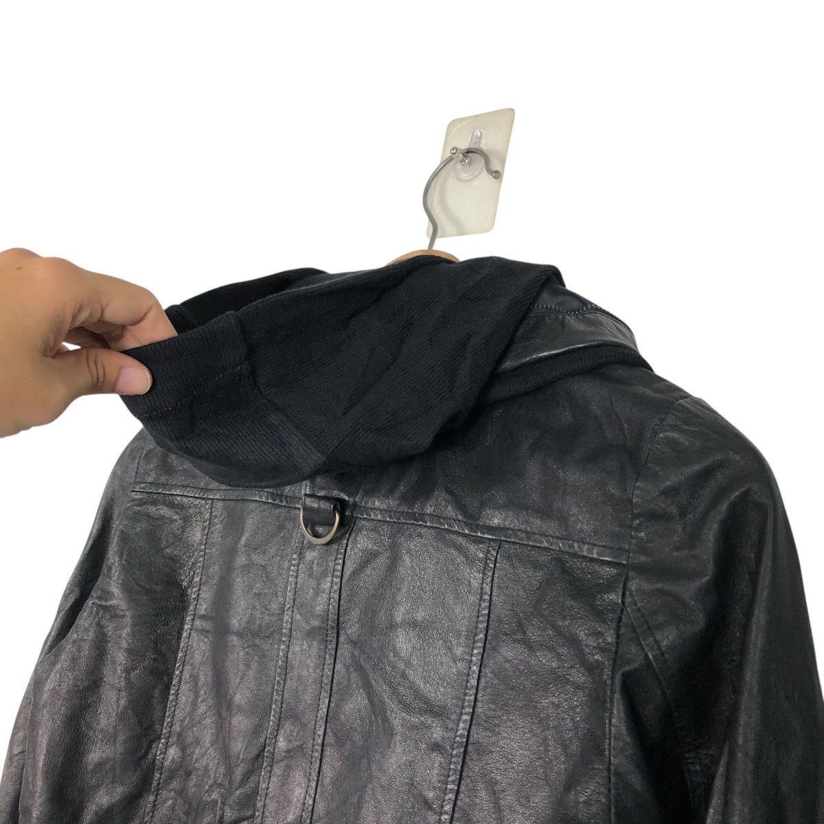 Japanese Brand 🔥VINTAGE CROPPED BIKER LEATHER JACKET BRUSH ISSEY MIYAKE Size US S / EU 44-46 / 1 - 12 Thumbnail