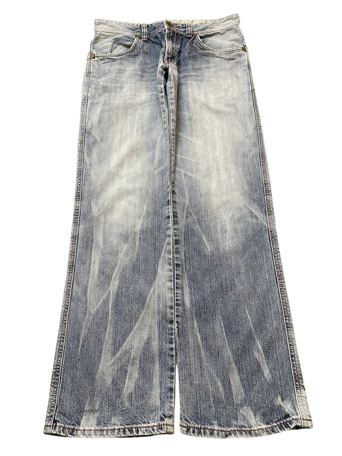 Edwin Vintage Edwin 503 Blue Trip Faded Wash Style Baggy Jeans Size US 33 - 1 Thumbnail
