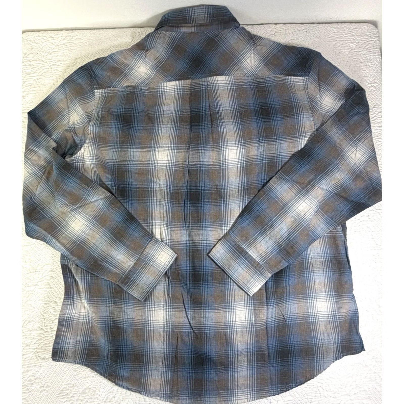 Orvis Orvis Sunderland Brushed Twill Plaid Shirt Men's Button-Up Long Sleeve Size XL Blue Size US XL / EU 56 / 4 - 2 Thumbnail