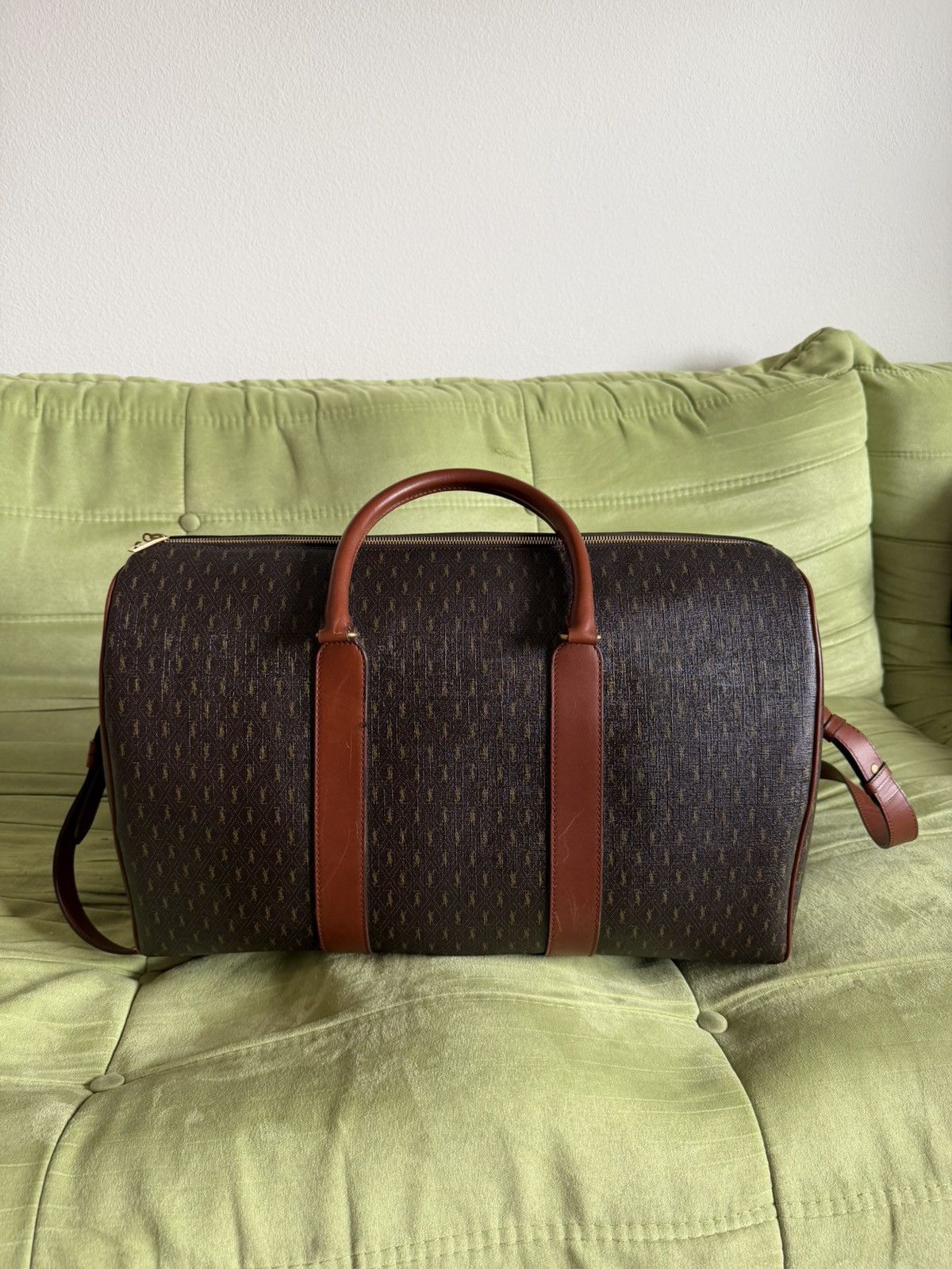 Saint Laurent Paris $2200 48H Monogram Duffle Bag Size ONE SIZE - 5 Thumbnail