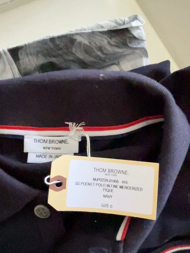 Thom Browne Thom Browne Blue and green Polo shirt Size US XS / EU 42 / 0 - 2 Thumbnail