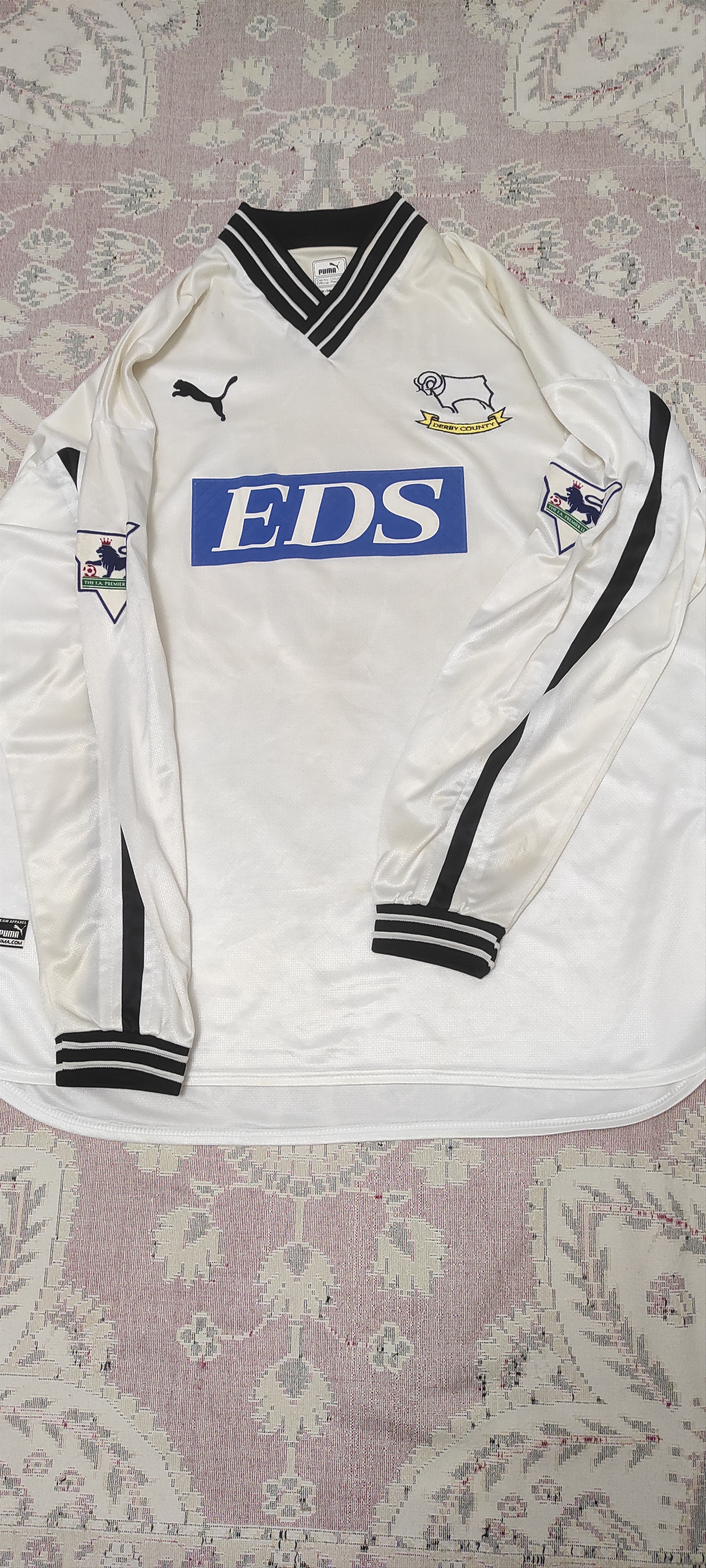 Puma Derby County #6 Burley Home football shirt 1999 - 2001 Size US XL / EU 56 / 4 - 1 Thumbnail