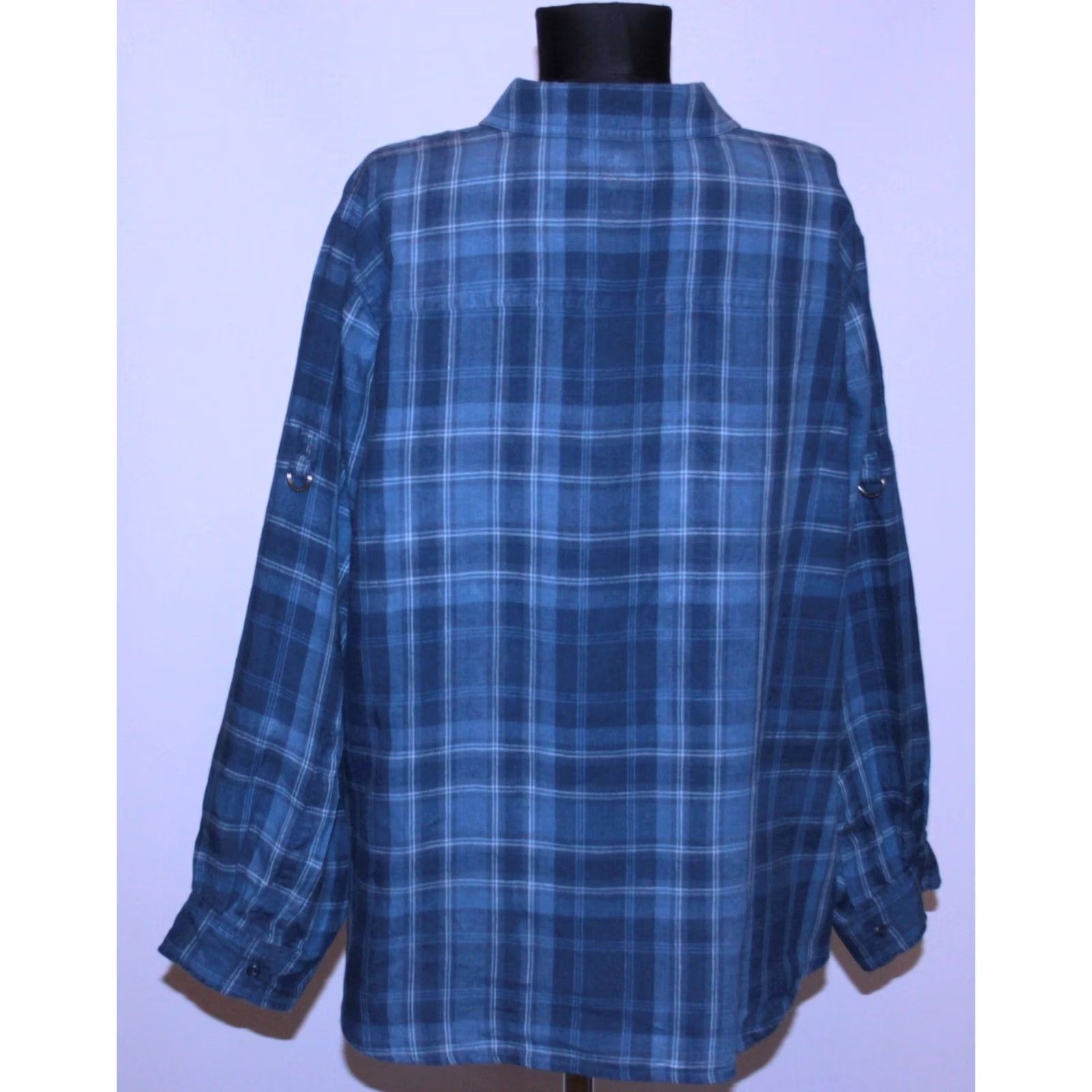 Ralph Lauren Lauren Ralph Lauren womens blue check shirt Size 2X 100% linen Button-Up Long Sleeve Size XXL / US 16-18 / IT 52-54 - 5 Thumbnail