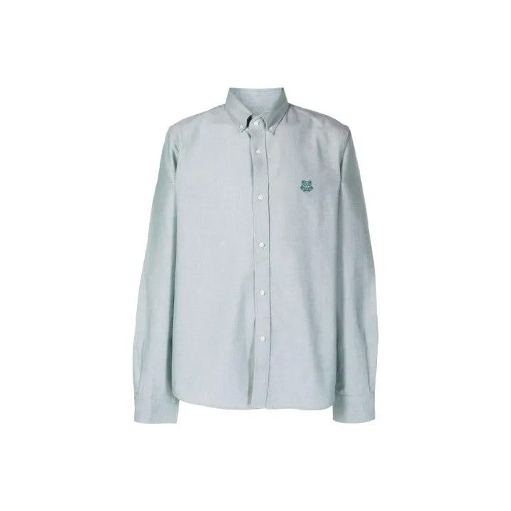 Kenzo KENZO Embroidered Logo Long Sleeve Shirt for Men 0079 Size US M / EU 48-50 / 2 - 1 Thumbnail
