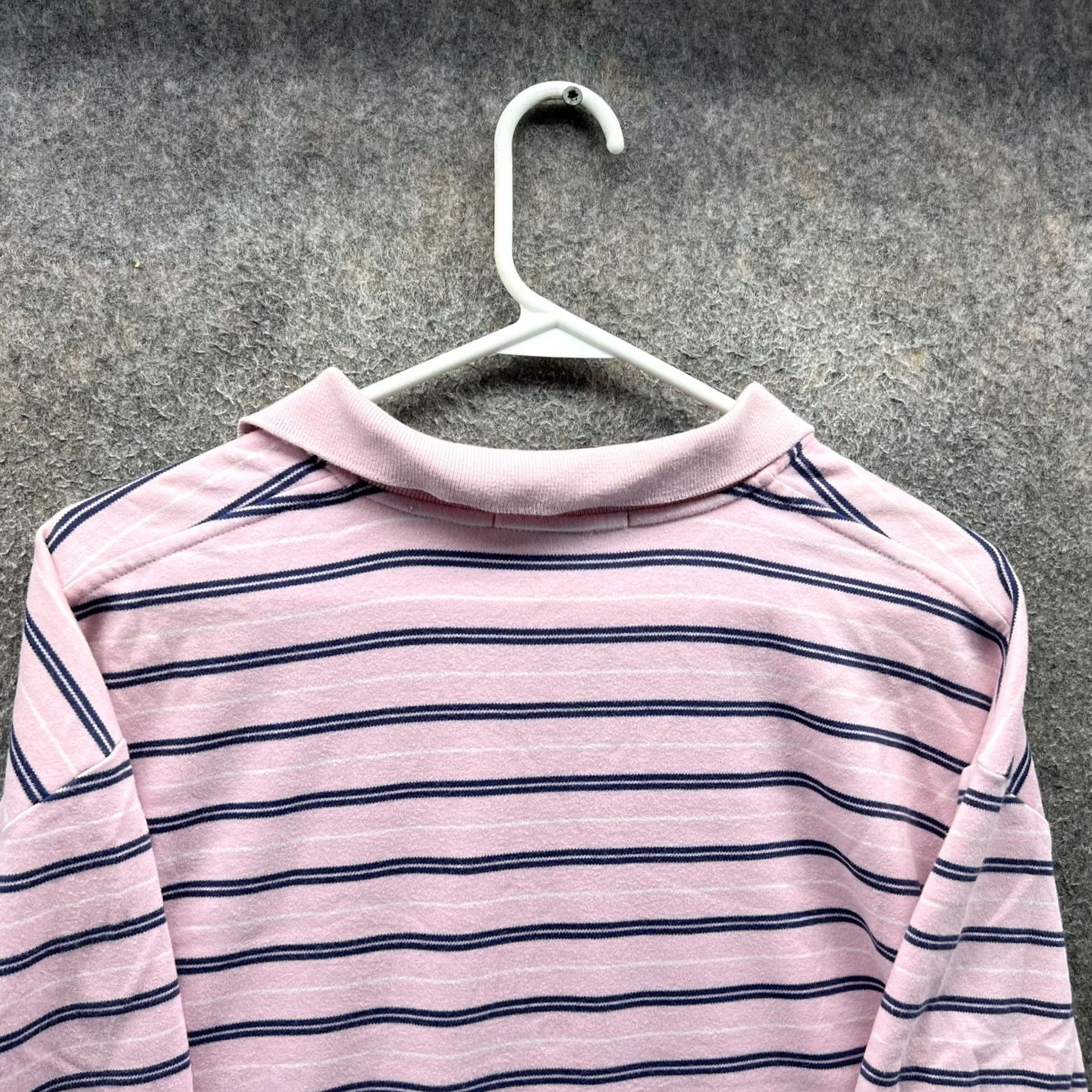 Polo Ralph Lauren Polo by Ralph Lauren Polo Shirt Mens L Pink Stripe Pony Logo Short Sleeve Size US L / EU 52-54 / 3 - 6 Thumbnail