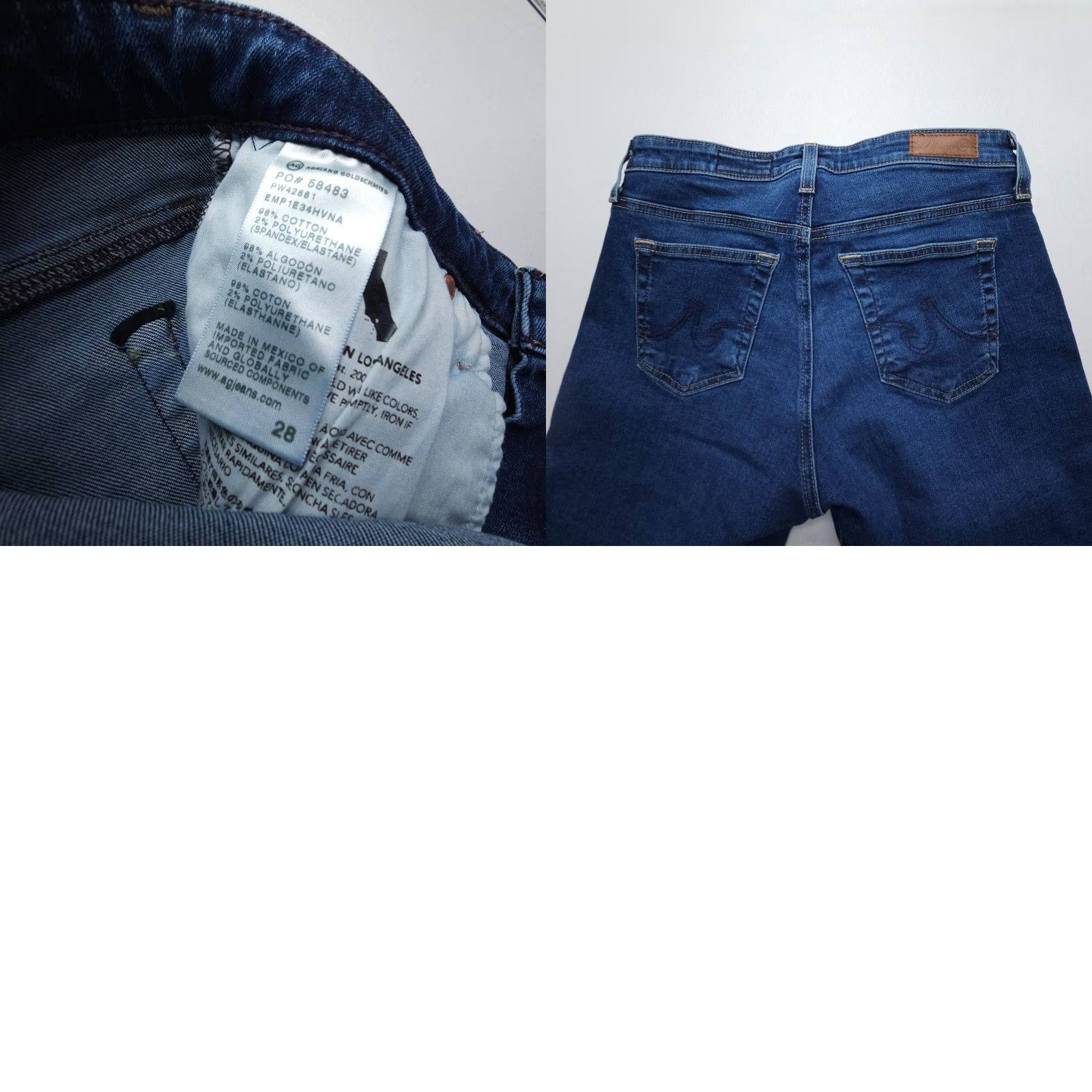 Denime AG Adriano Goldschmied Jeans Bootcut 28 Dark Blue Denim Women Regular Size 28 Low Rise 5-Pocket USA Bagged? Size 28" / US 6 / IT 42 - 8 Thumbnail