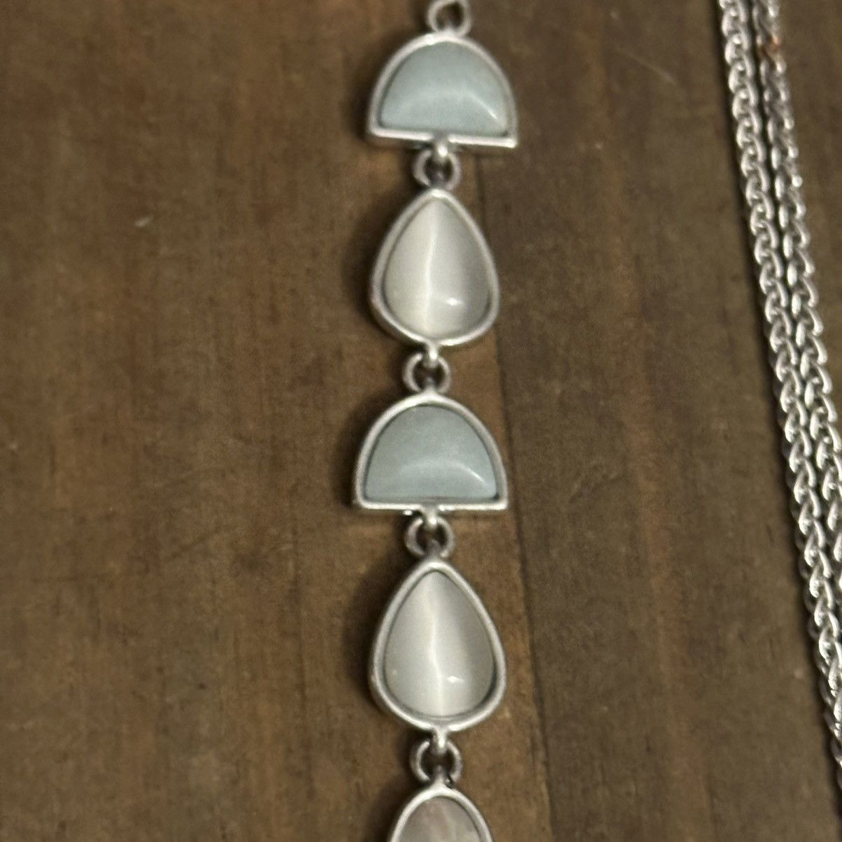 Lucky Brand Lucky Brand silver moonstone drop pendant toggle necklace Size ONE SIZE - 3 Thumbnail