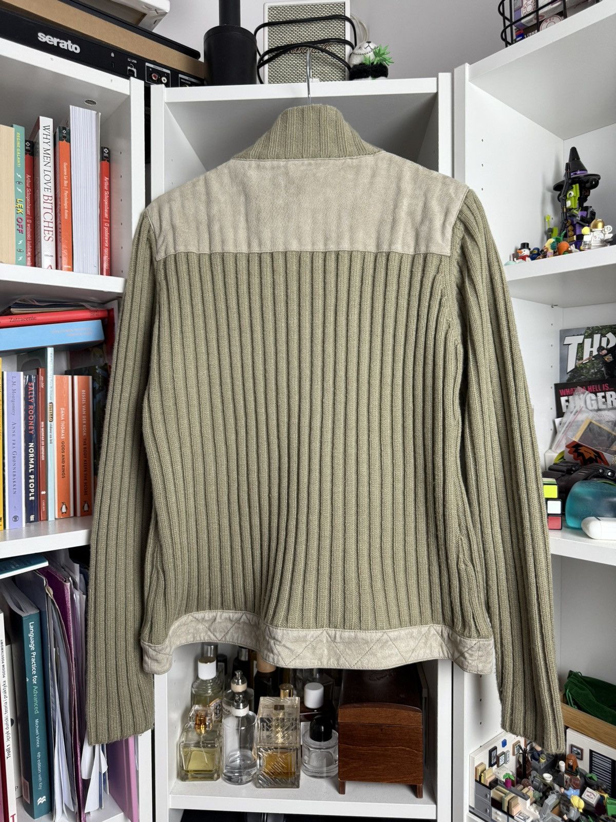Japanese Brand Vintage y2k zip army ribbed sweater M military archive grunge Size US M / EU 48-50 / 2 - 2 Thumbnail