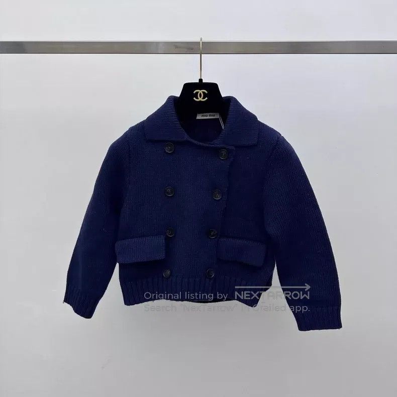 Miu Miu Miu Miu 38 Navy blue short jacket Size M / US 6-8 / IT 42-44 - 2 Thumbnail