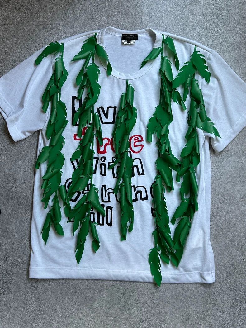 Comme des Garcons Comme Des Garcons Short Sleeve T-Shirt with Leaf Decoratio Size US S / EU 44-46 / 1 - 1 Thumbnail