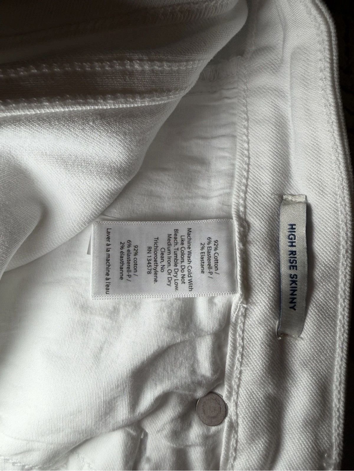 Vineyard Vines Vineyard Vines White High Rise Skinny Jeans 27 Women’s Size 27" / US 4 / IT 40 - 4 Thumbnail