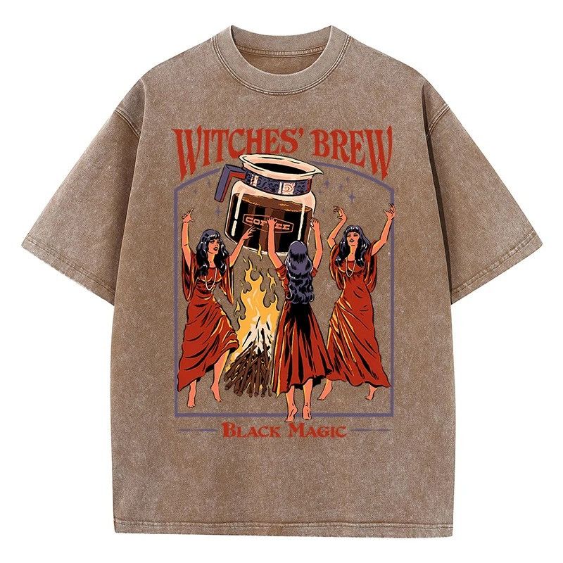 Vintage Coffee Lovers Tee Witches Brew Retro Size US XL / EU 56 / 4 - 2 Thumbnail