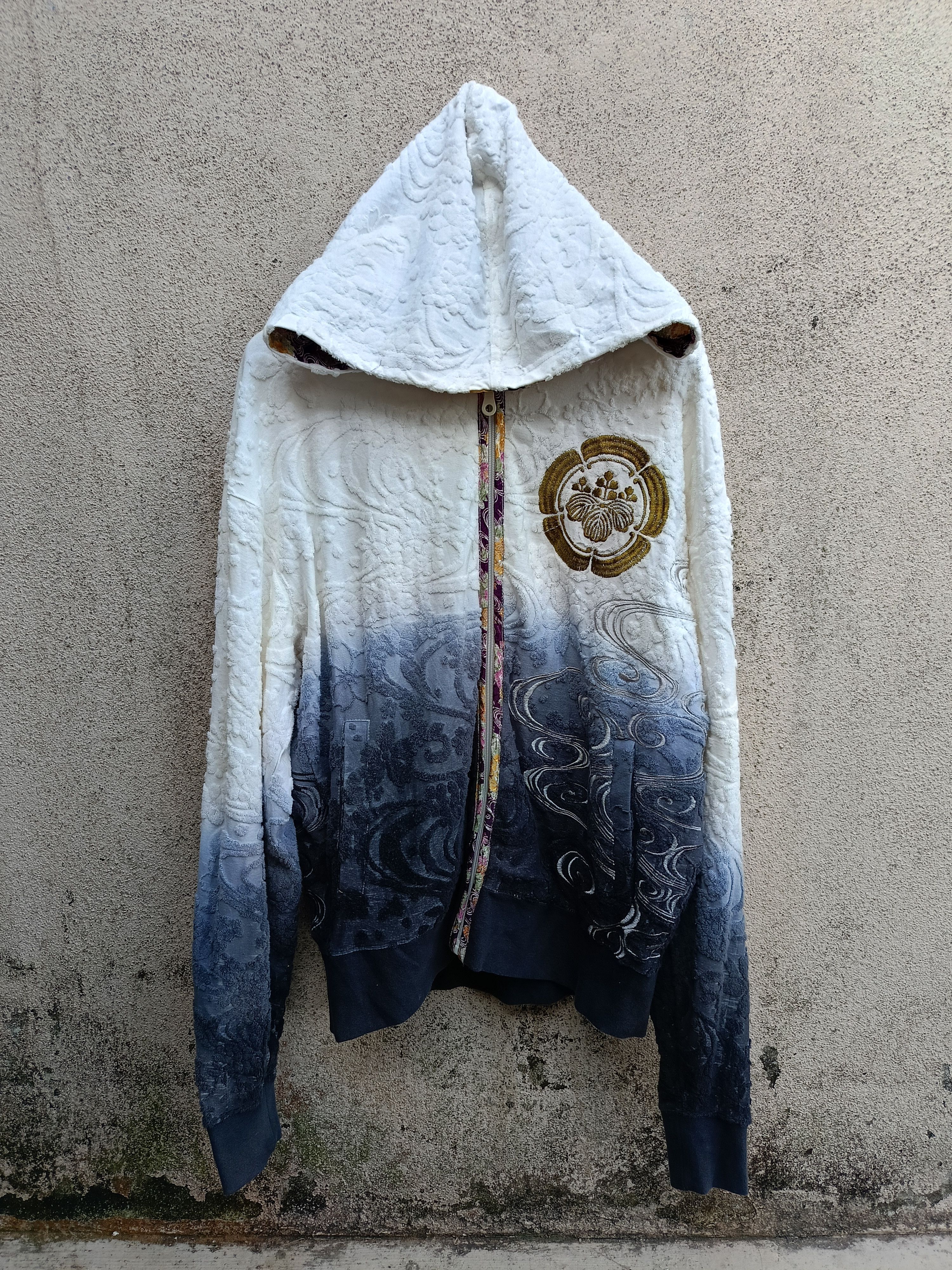 Japanese Brand KARAKURI TAMASHII JAPANESE MOTIF DESIGN ZIPPER HOODIE Size US M / EU 48-50 / 2 - 2 Thumbnail