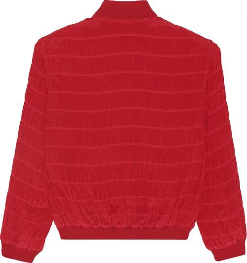 Saint Laurent Paris o1bcso1str0924 Striped Teddy Jacket in Rouge Theatre Size US XL / EU 56 / 4 - 2 Thumbnail