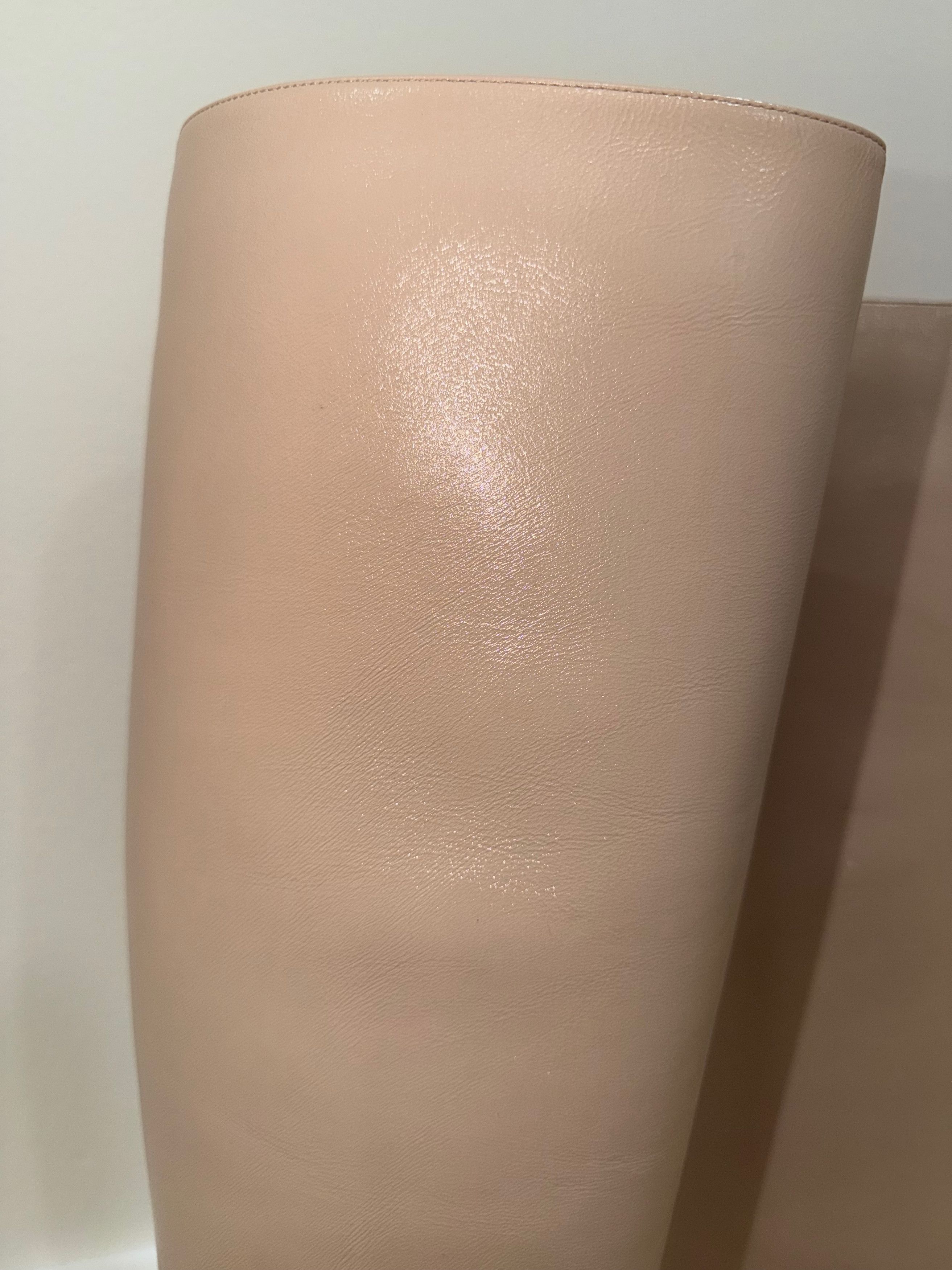 Christian Louboutin Janitta 85 Pearl Beige Sugar Leather Knee High Heel Boot 37 Size US 7 / IT 37 - 12 Thumbnail