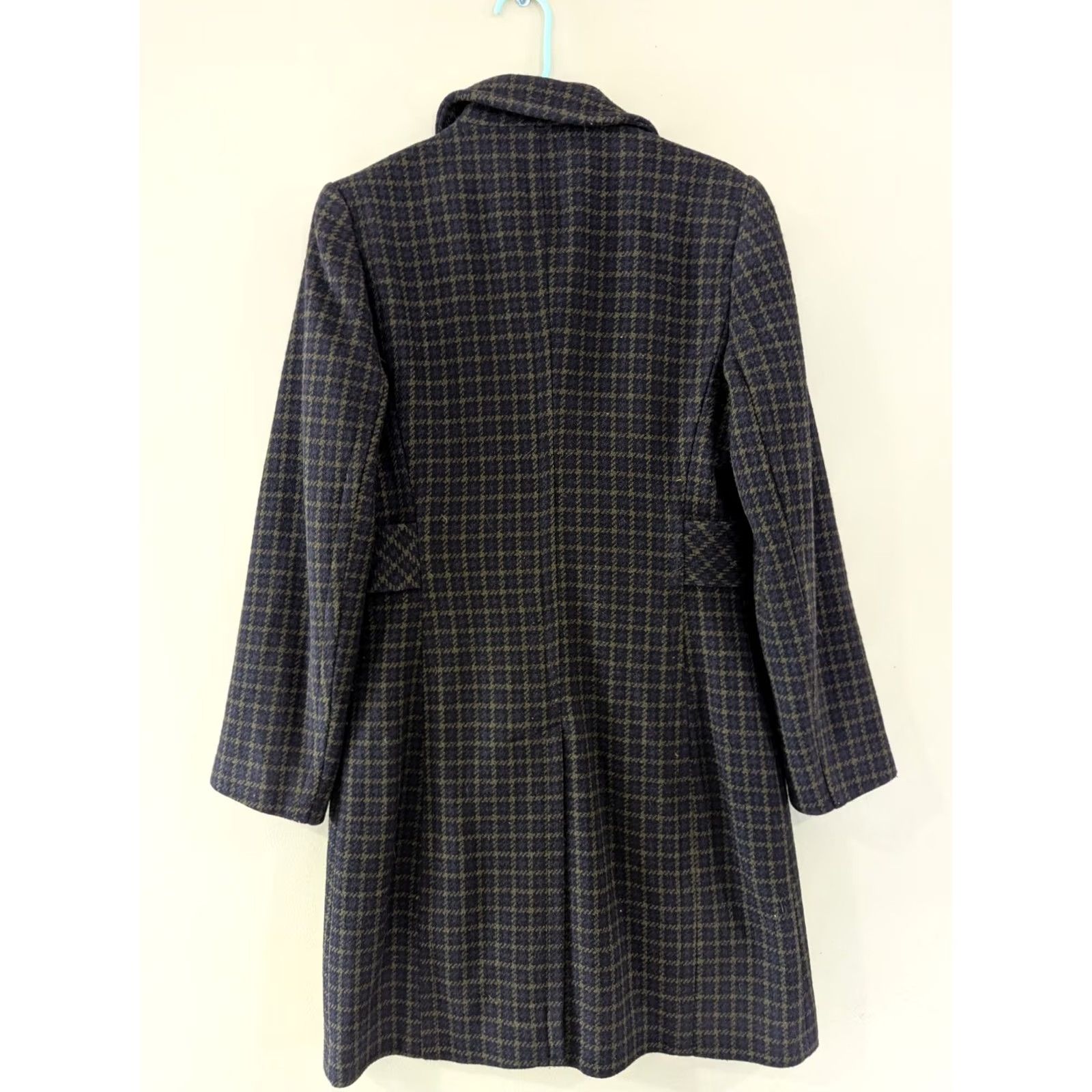 Vintage VINTAGE Moda International Pea Coat Wool Blend Jacket Plaid Women's Size 6 Black Wool Lining Pockets Collared Long Coat Button Regular Women Size M / US 6-8 / IT 42-44 - 2 Thumbnail