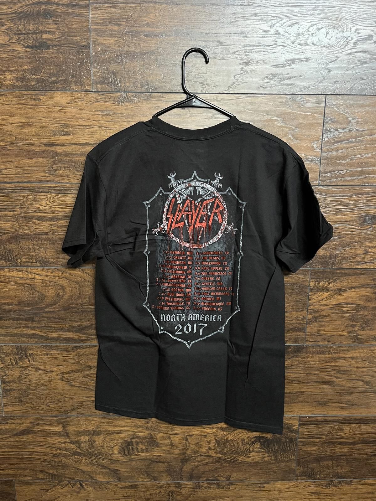 Designer Slayer Eagle T-shirt - Slayer Bloody Shield 2017 Tour Tee -M Size US M / EU 48-50 / 2 - 2 Thumbnail
