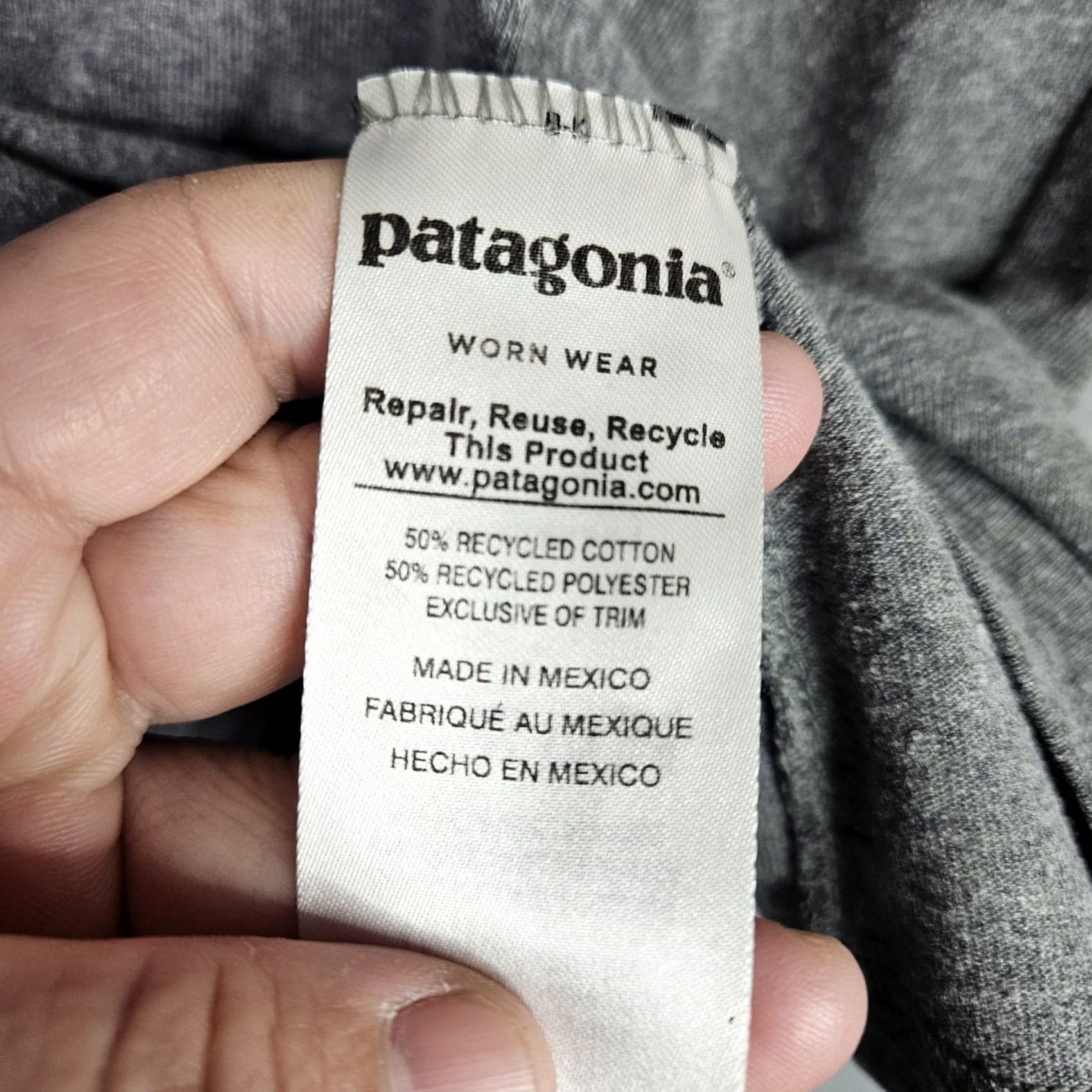 Patagonia Patagonia Regular Fit T-Shirt Unisex Adult Long Sleeve Back Graphic Grey S Size US S / EU 44-46 / 1 - 6 Thumbnail