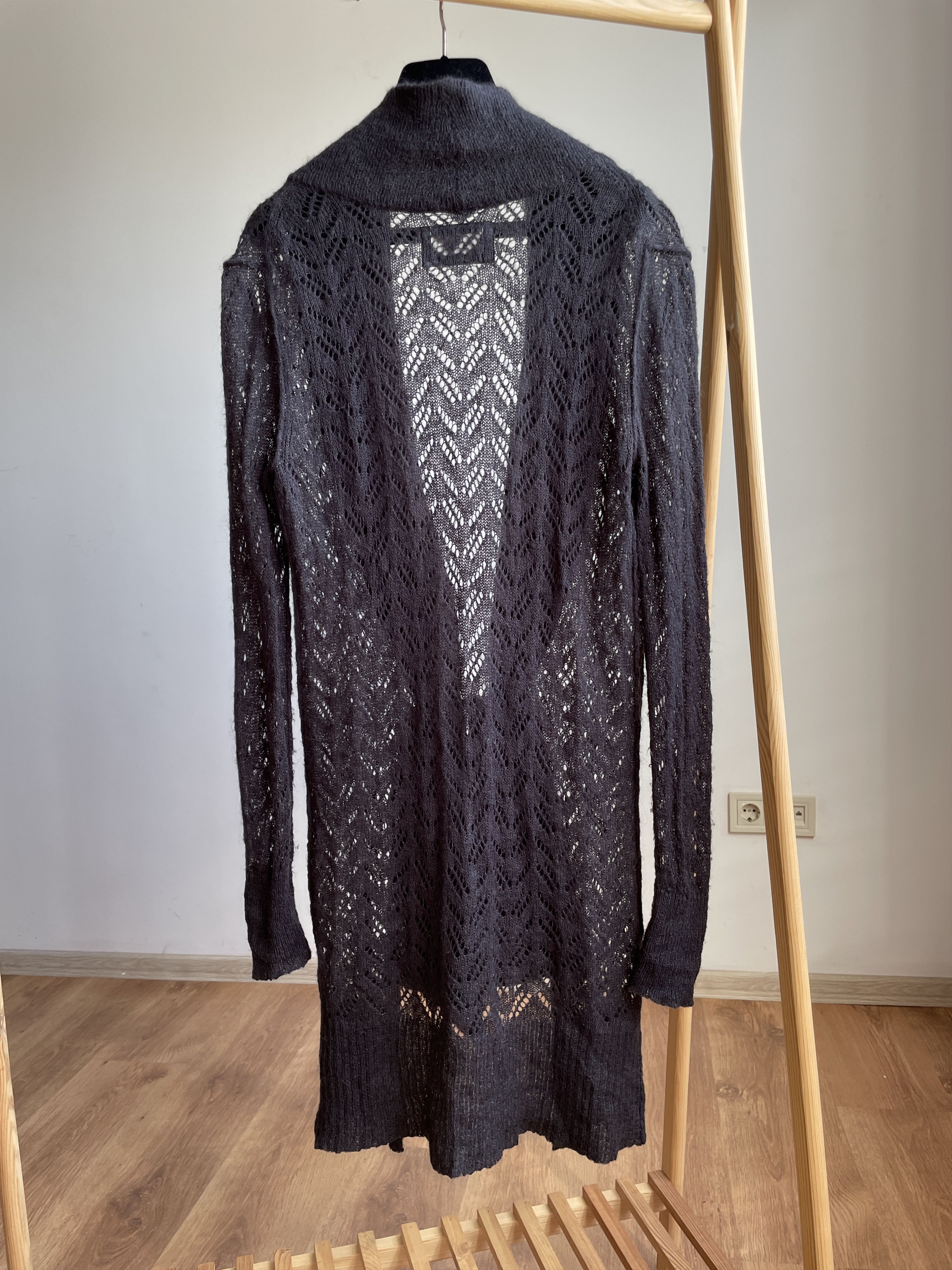 Allsaints Allsaints Womens Tapio Long Wrap Open Knit Cardigan Size M / US 6-8 / IT 42-44 - 2 Thumbnail