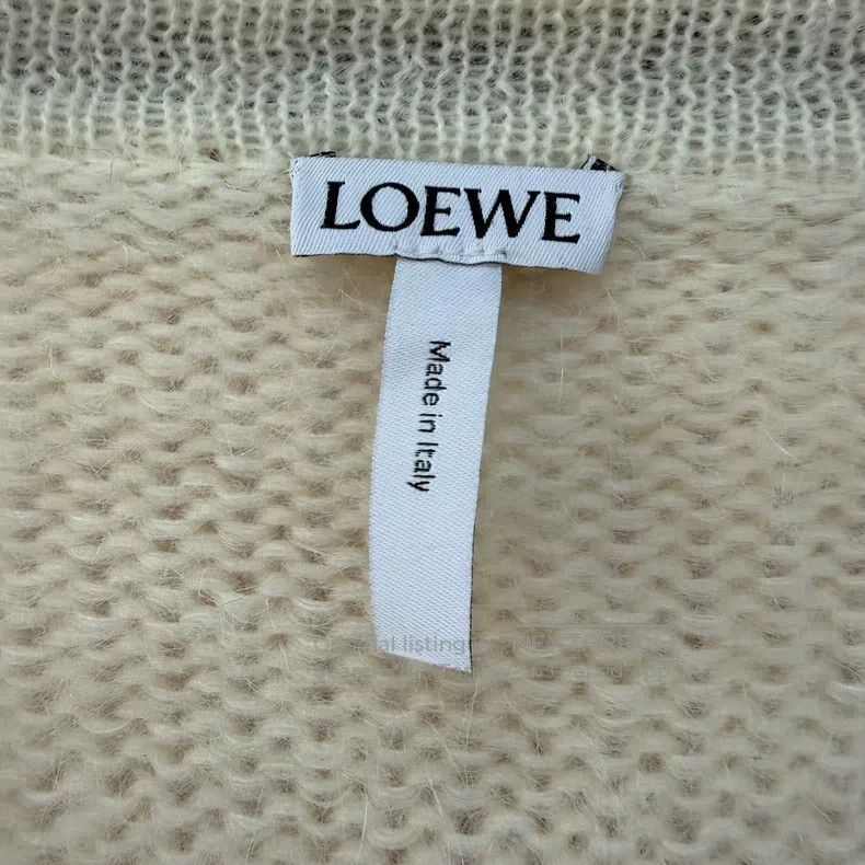 Loewe Loewe Mohair jacquard squirrel back letter logo knitted ca Size S / US 4 / IT 40 - 3 Thumbnail