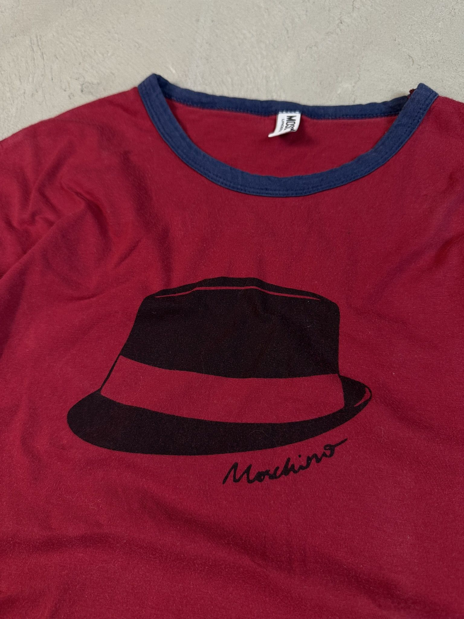 Designer × Moschino Moschino Graphic Hat Logo T-shirt Size US M / EU 48-50 / 2 - 8 Thumbnail