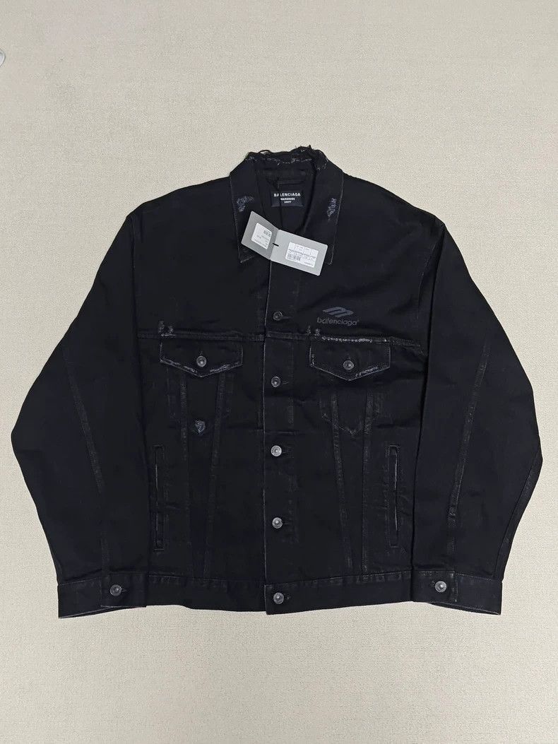 Balenciaga Balenciaga 22fw destroys 3Bsports denim jacket-2506 Size US XXS / EU 40 - 1 Thumbnail