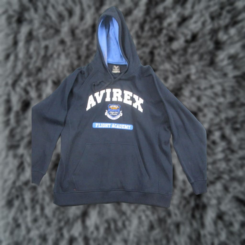 Avirex Avirex Hoodie Mens 2XL Navy Blue Flight Academy Pullover Fleece Sweatshirt Size US XXL / EU 58 / 5 - 1 Thumbnail
