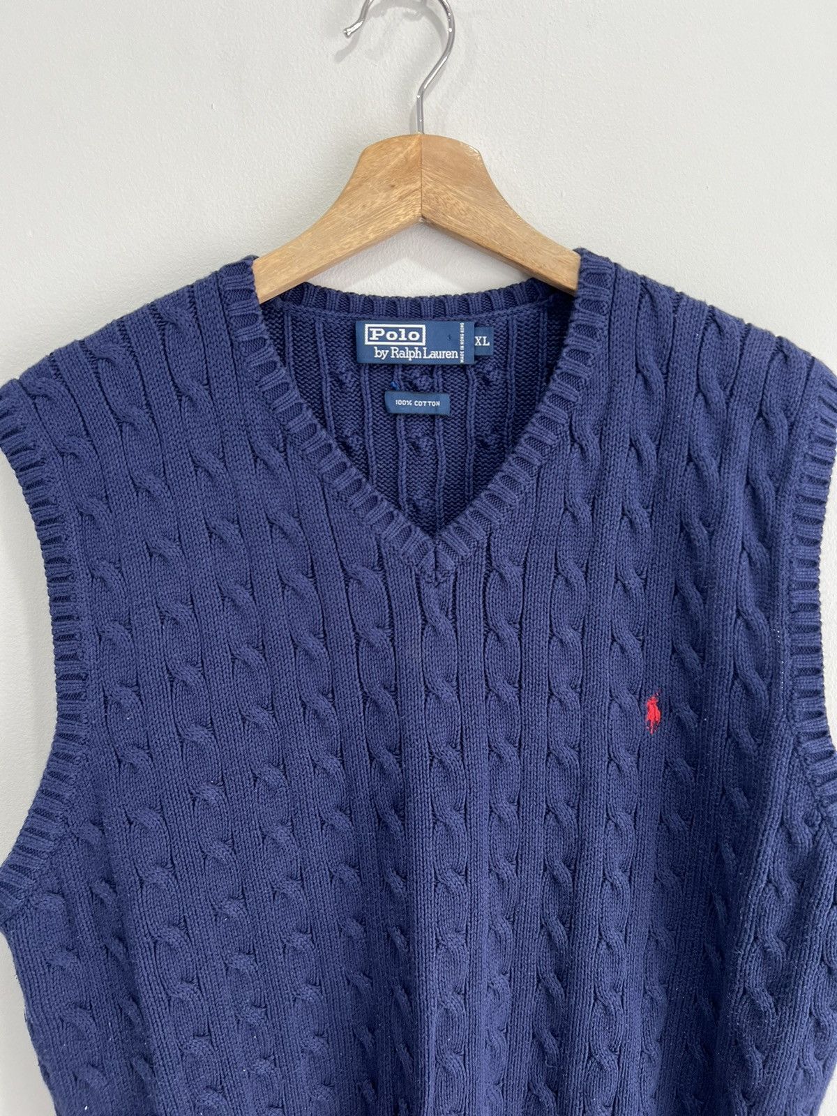 Ralph Lauren Vintage Ralph Lauren Polo Sweater Vest cable knit Size US XL / EU 56 / 4 - 4 Thumbnail
