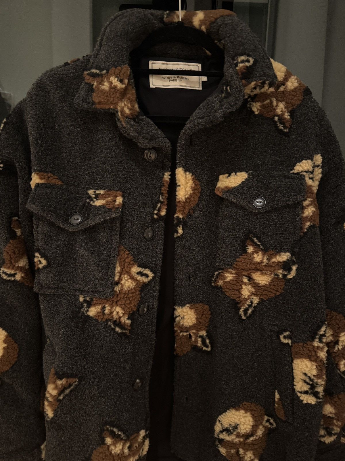 Maison Kitsune MAISON KITSUNÉ fleece boa jacket Size US L / EU 52-54 / 3 - 3 Thumbnail