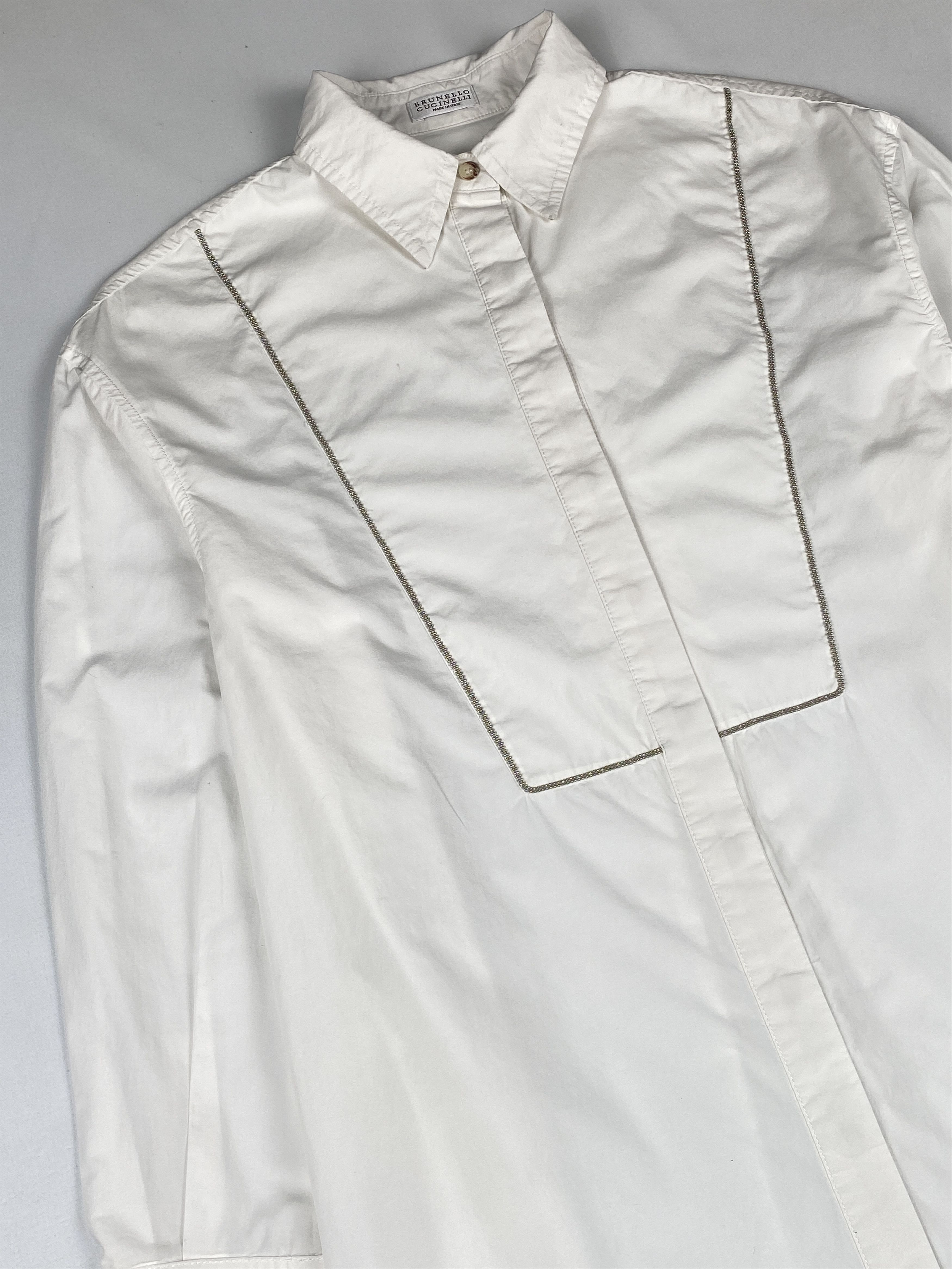 Brunello Cucinelli Poplin Shirt Dress Size XS / US 0-2 / IT 36-38 - 6 Thumbnail