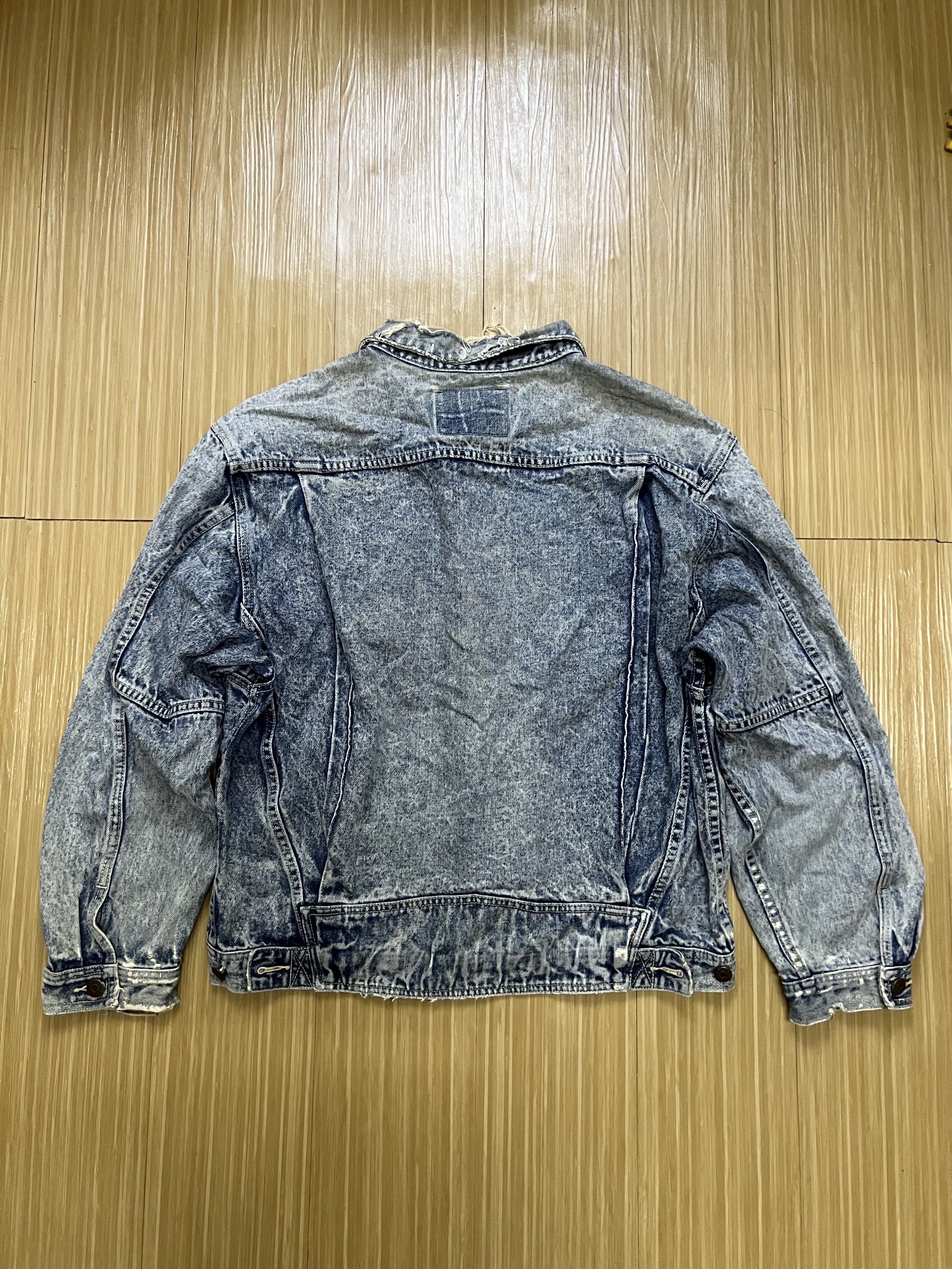 Vintage Johnson Acid Wash Baggy Style Denim Jacket Size US XL / EU 56 / 4 - 10 Thumbnail