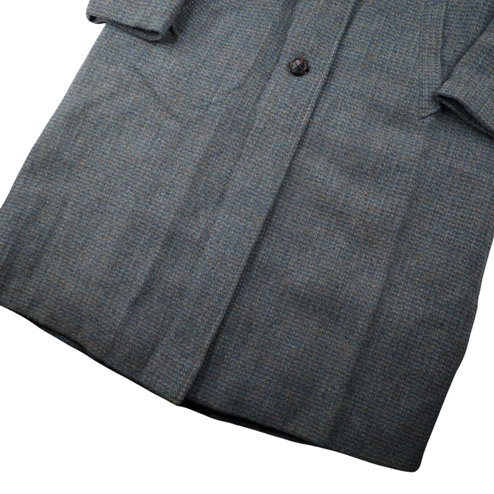 Harris Tweed × Vintage Vintage Harris Tweed for Tar-Shire Overcoat Size L / US 10 / IT 46 - 4 Thumbnail