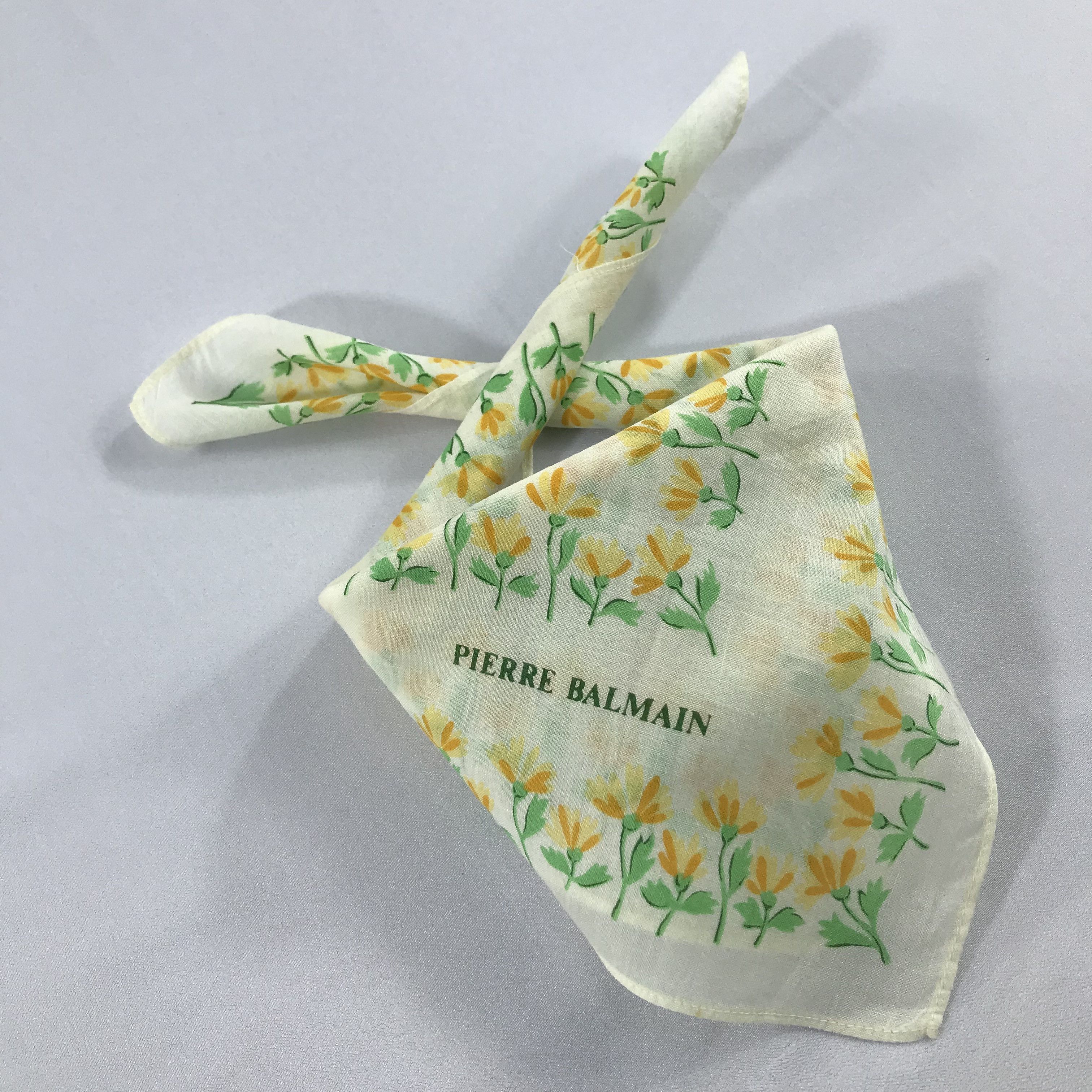 Pierre Balmain × Vintage Pierre Balmain Bandana / Handkerchief / Neckerchief - S2464 Size ONE SIZE - 4 Thumbnail