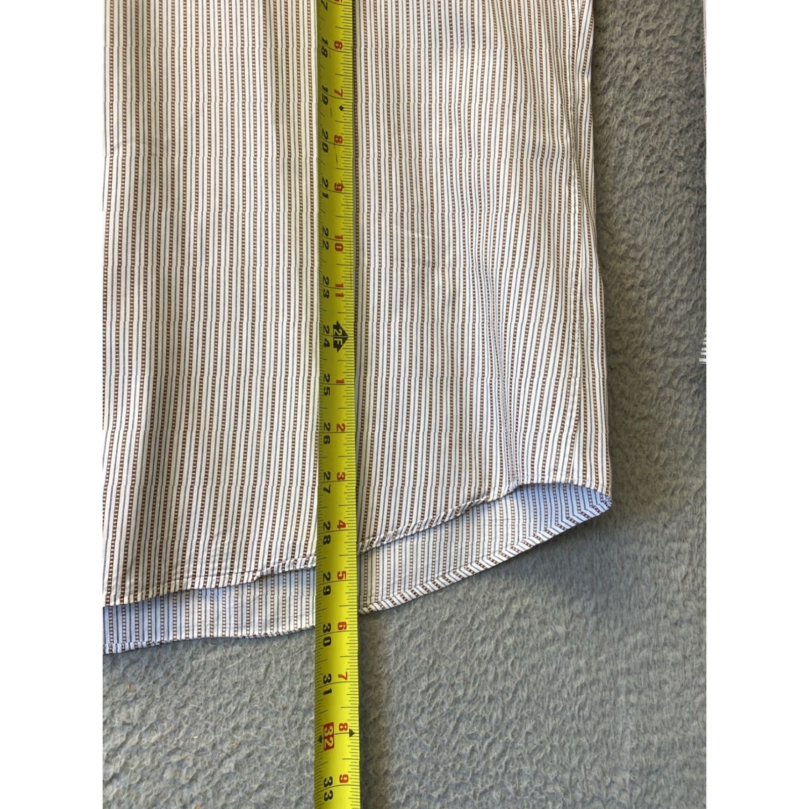 Hugo Boss VINTAGE Hugo Boss Dress Shirt Brown Striped Button Long Sleeve 16 34/35 Mens Regular Regular 16 Crimson? Size US L / EU 52-54 / 3 - 6 Thumbnail