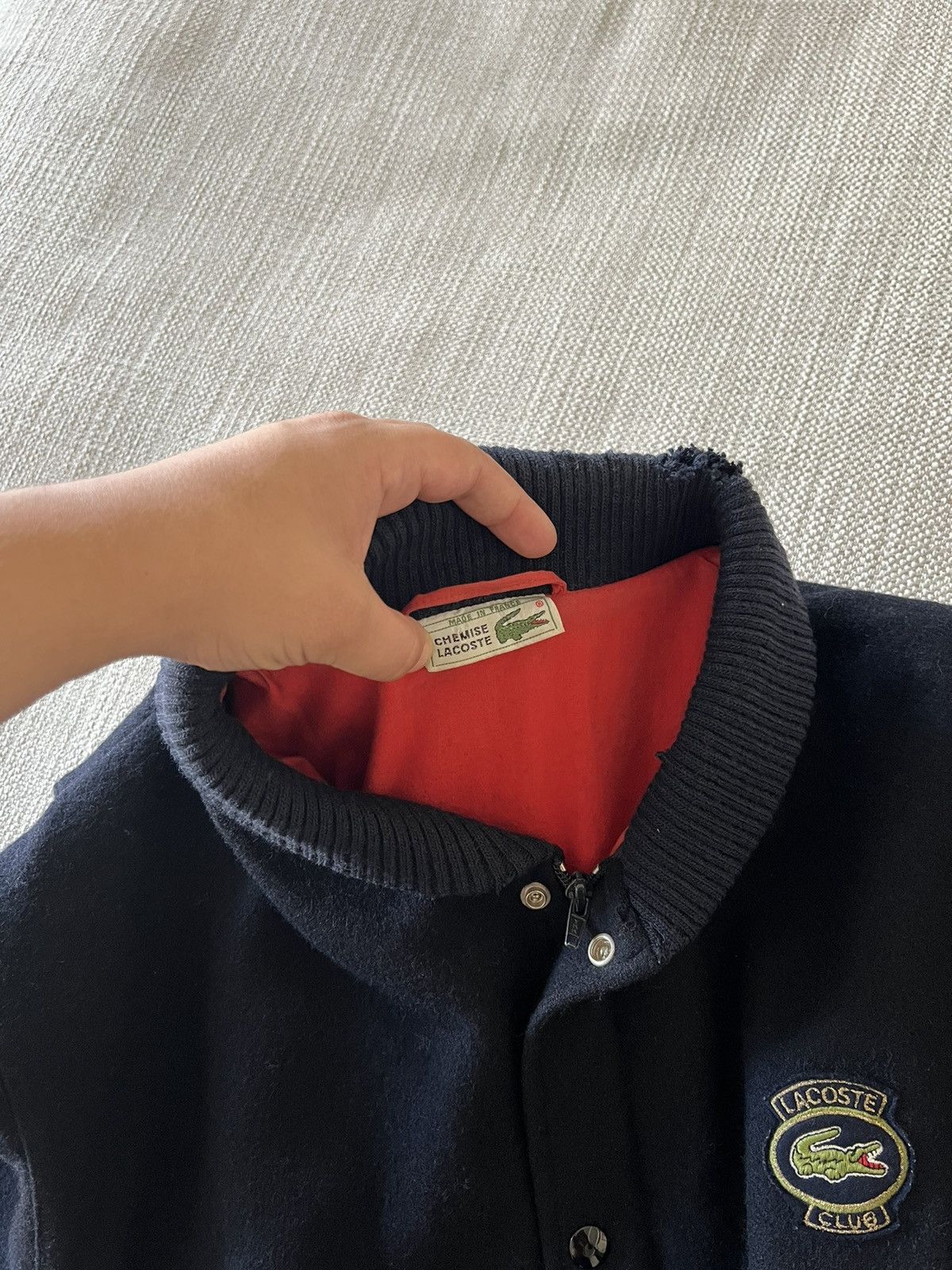 Lacoste × Vintage Vintage 80s 💥 Lacoste Jacket Wool Varsity Bomber Size US XL / EU 56 / 4 - 10 Thumbnail